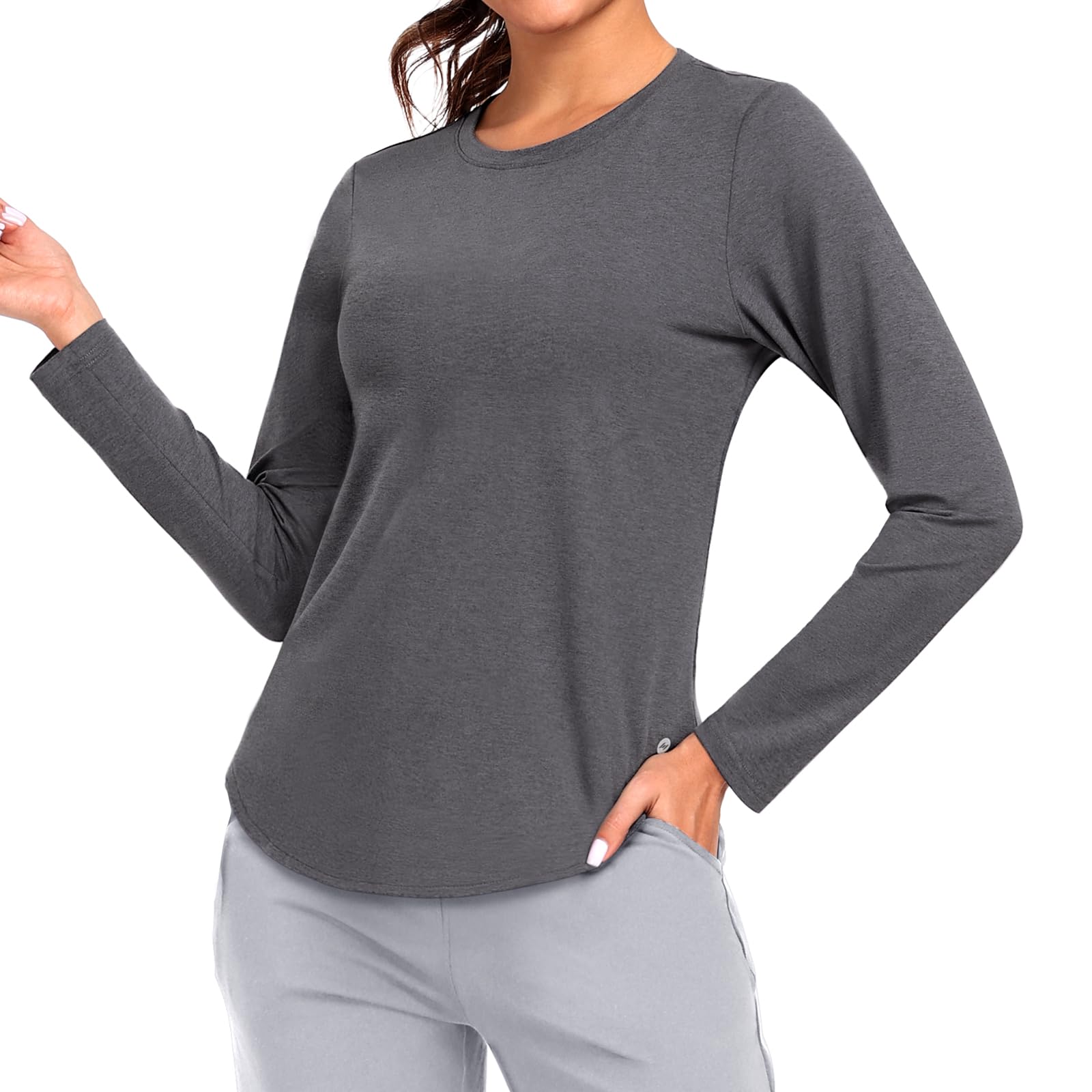 Women Long Sleeve Shirt for Workout Dry Fit Yoga deals t Shirts