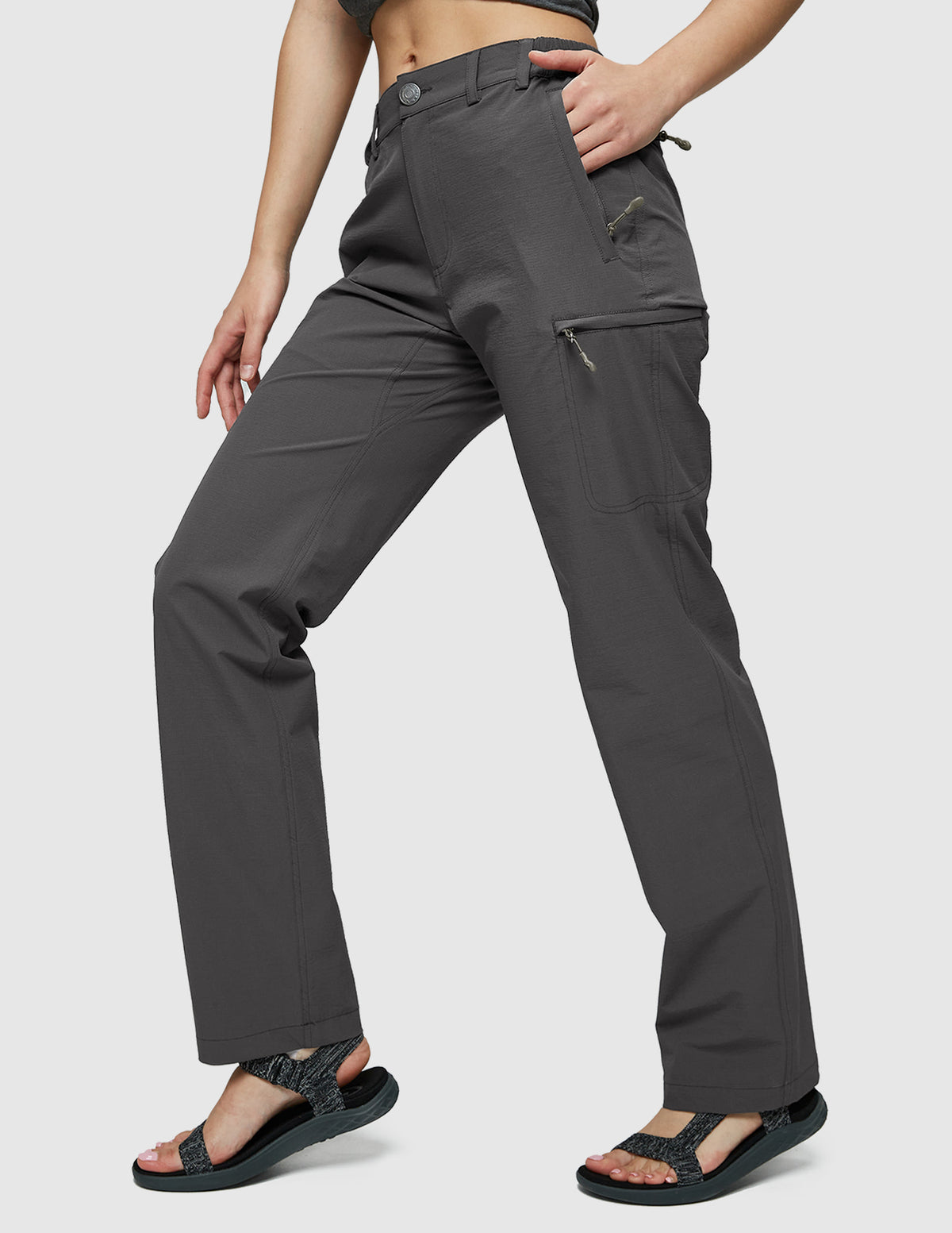 Pantalon cargo à séchage rapide pour femmes Pantalon de randonnée tactique léger