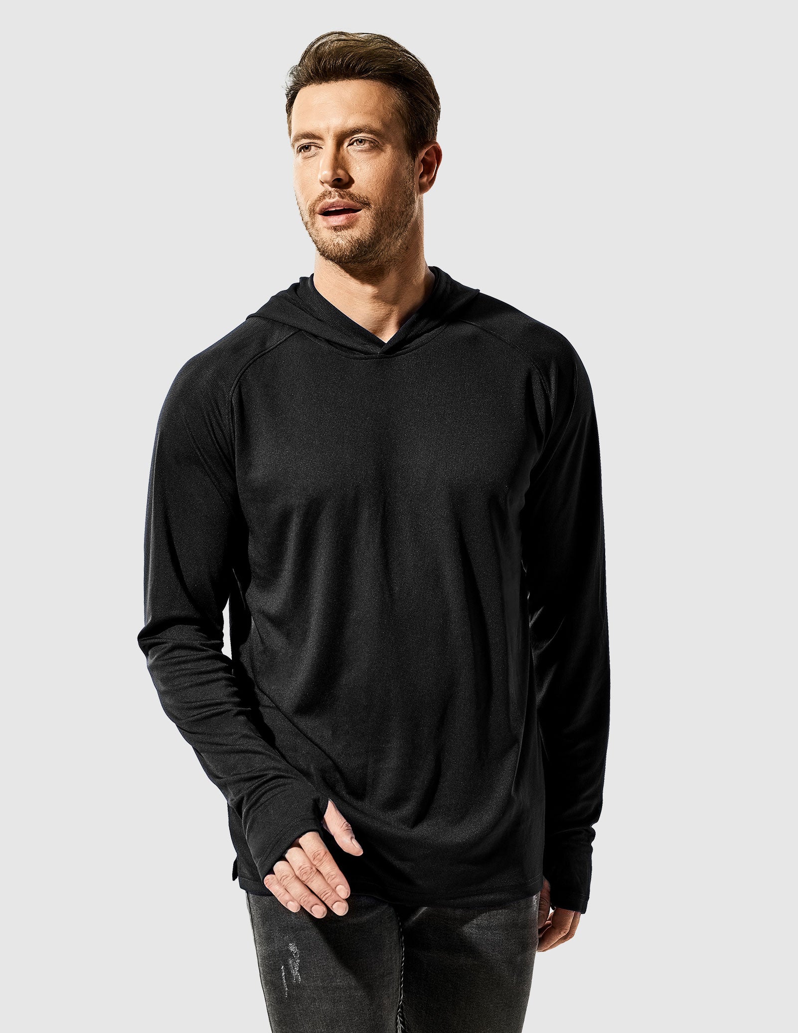 Men's UPF 50+ Sun Protection Hoodie SPF Thumbhole Shirts