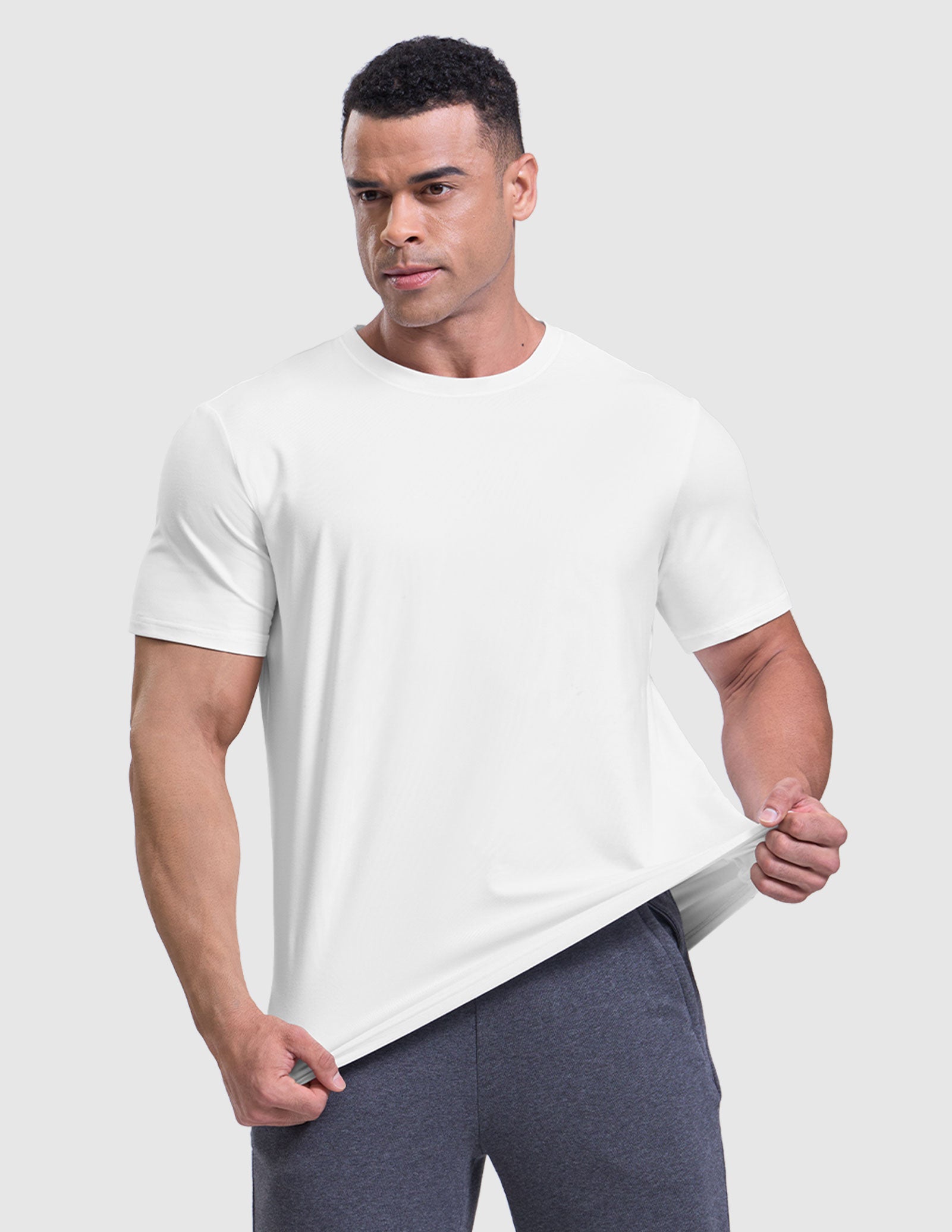 MIER Men’s Buttery Soft Short Sleeve Dry Fit Athletic T-Shirt Men's Shirt