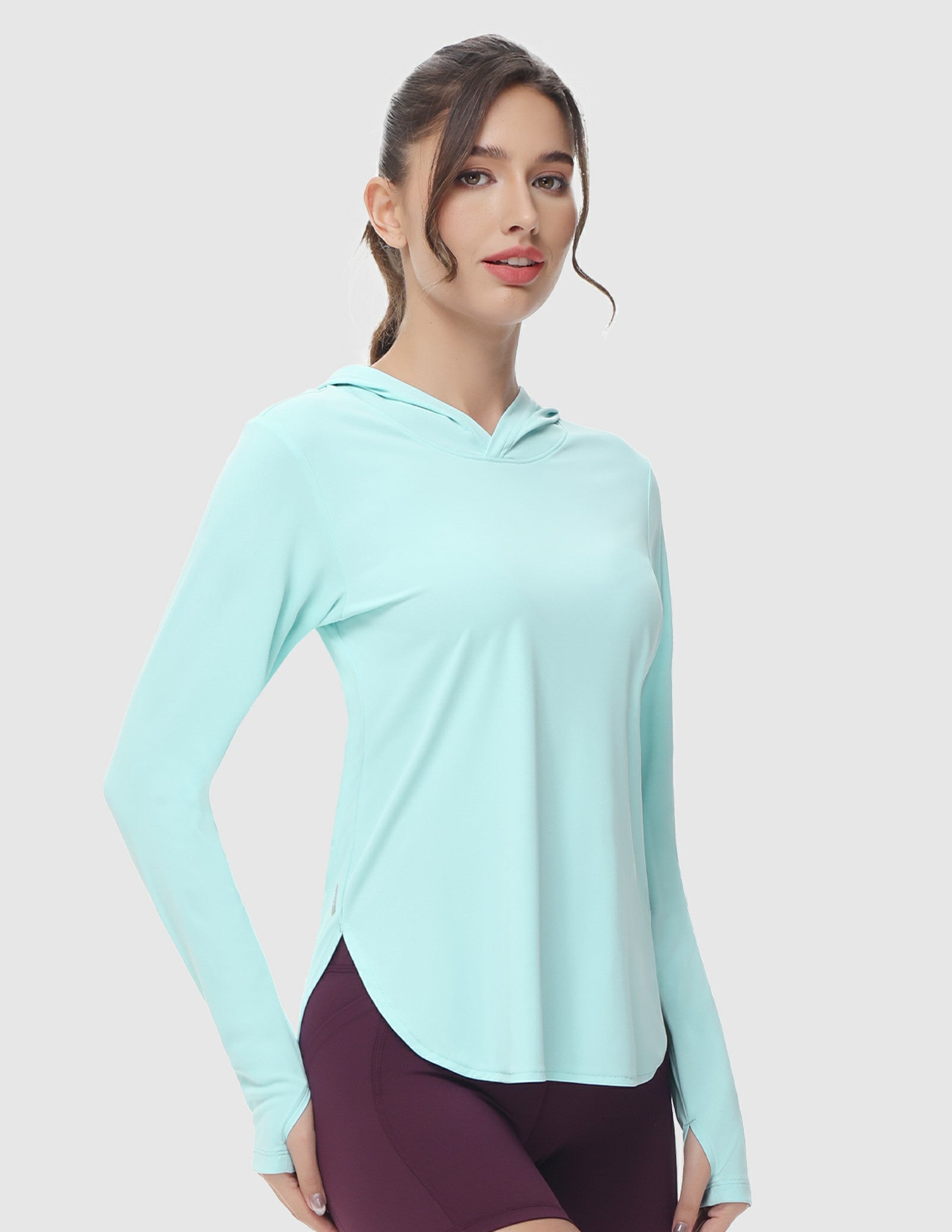 MIER Womens UPF 50+ Sun Protection Hoodie Shirts Aqua / XS