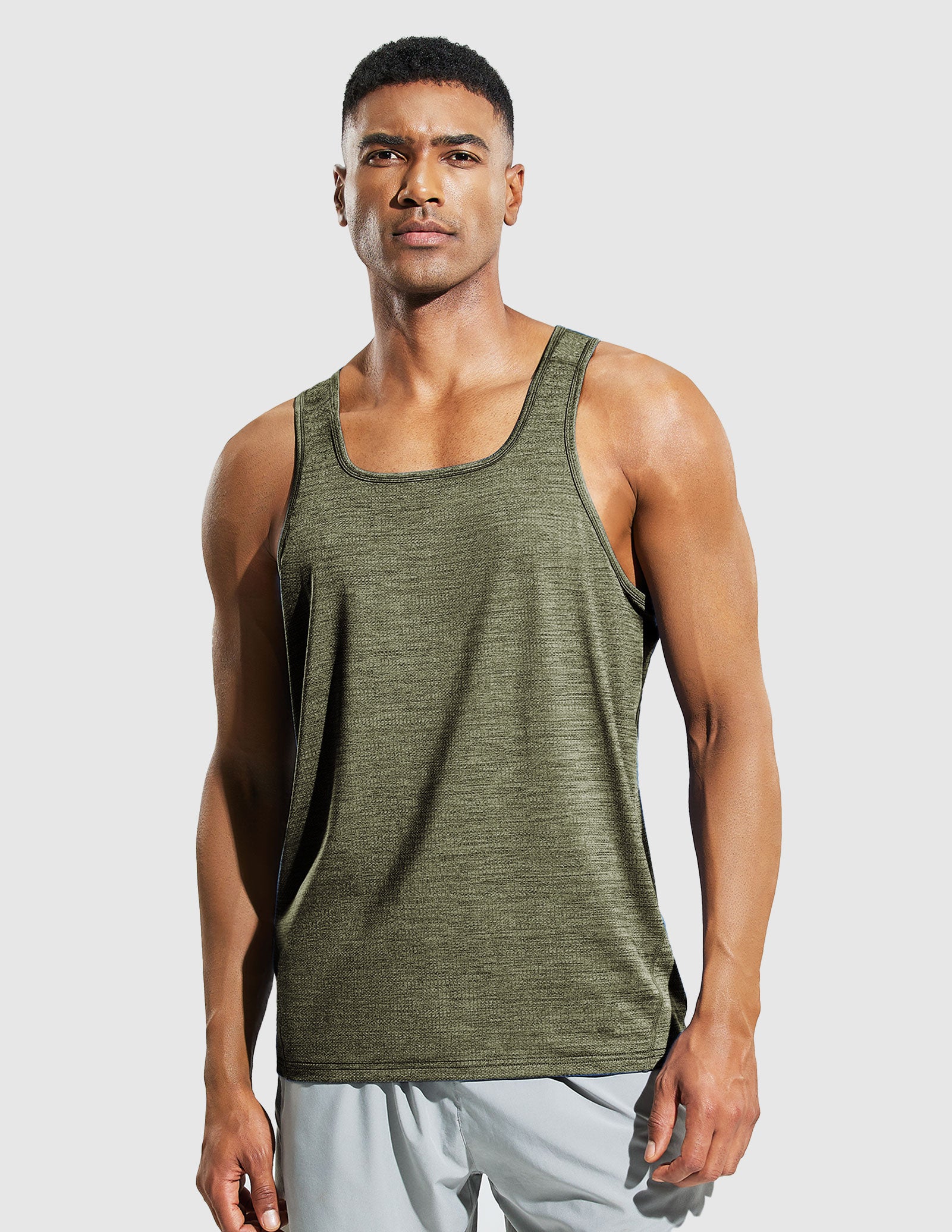 MIER Men’s Sleeveless Running Shirt Quick Dry and Breathable Men's Tank Top