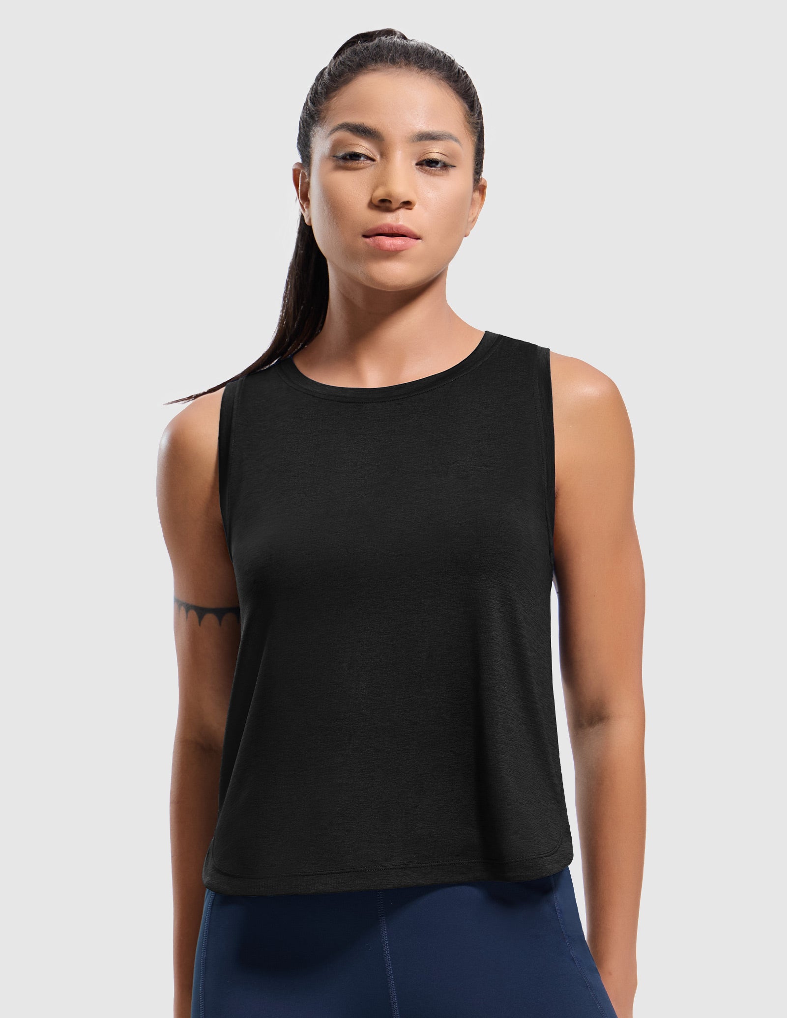 MIER Athletic Running Tank with Side Slits Breathable and Durable Women Tank Top