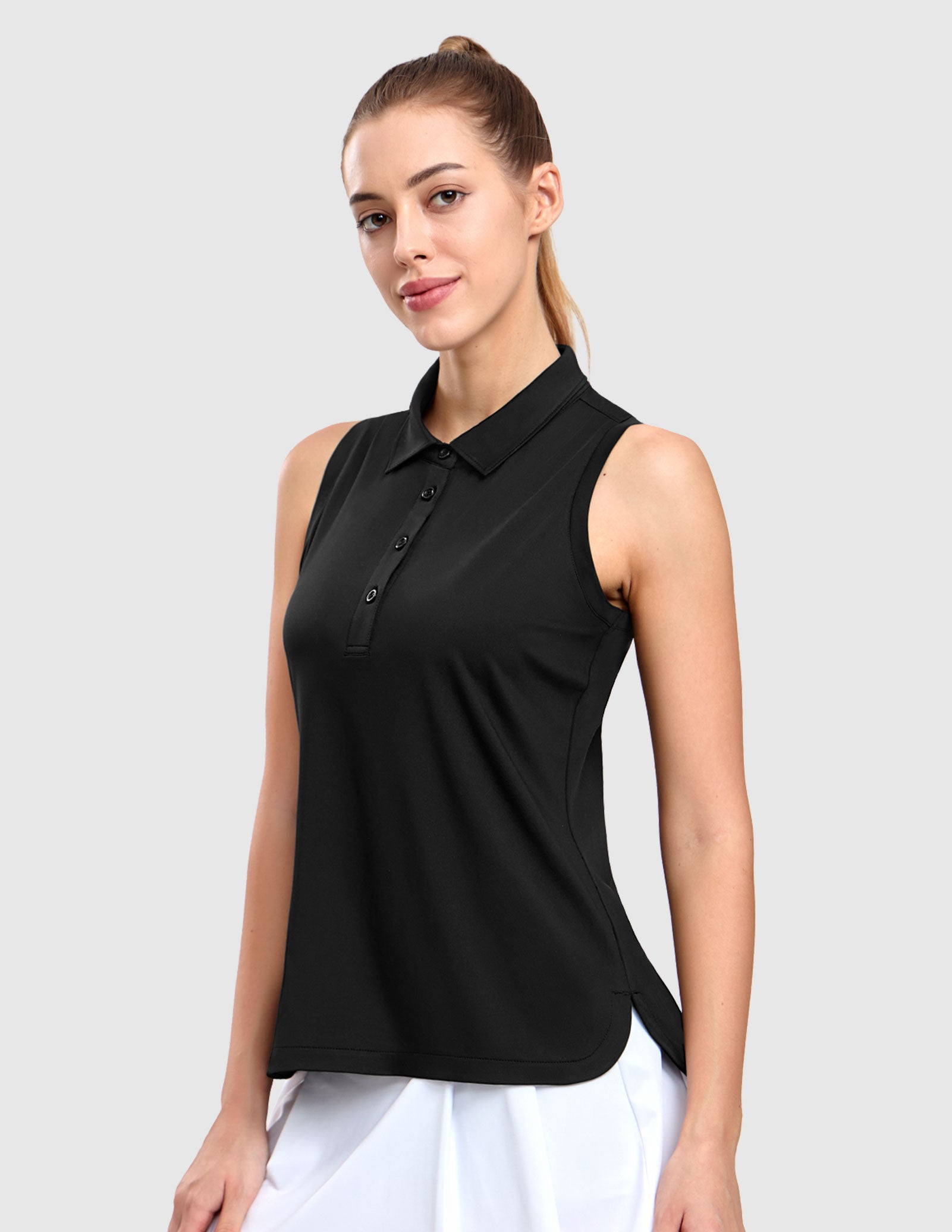 Women's Golf Polo Shirts Sleeveless Dry Fit Collared Tennis Top