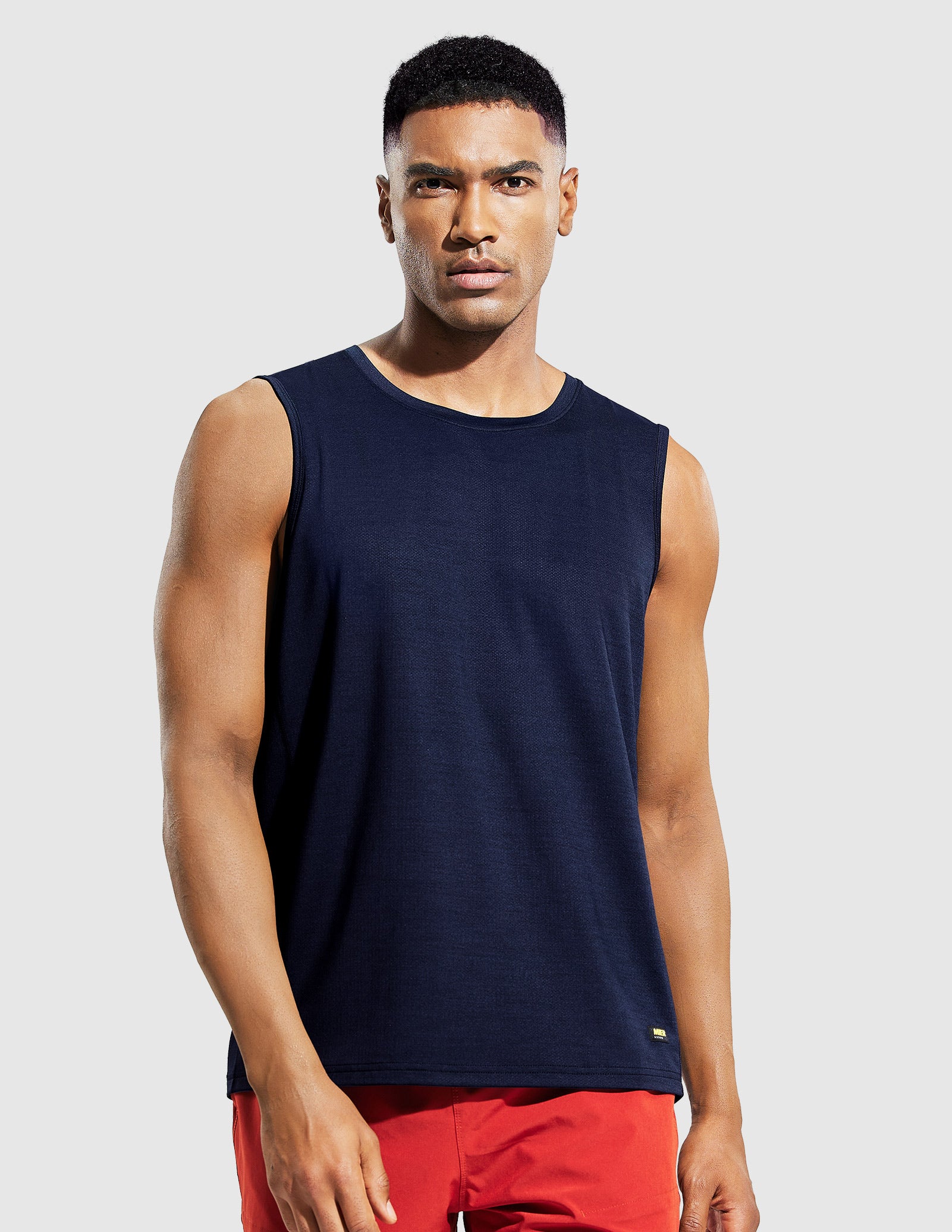 MIER Men's Workout Tank Perfect for Running and High Performance Activities Men's Tank Top Dark Blue / S