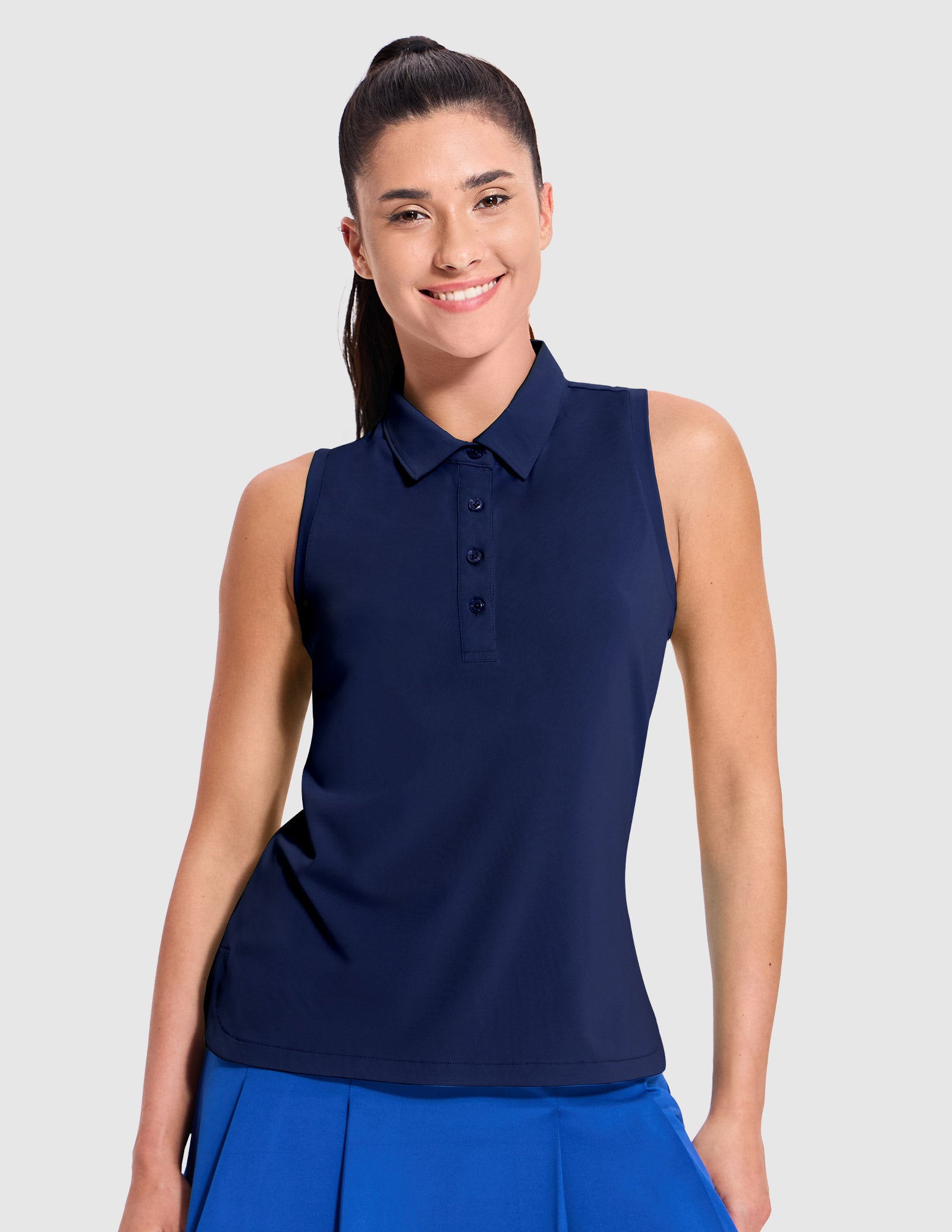 Women's Golf Polo Shirts Sleeveless Dry Fit Collared Tennis Top