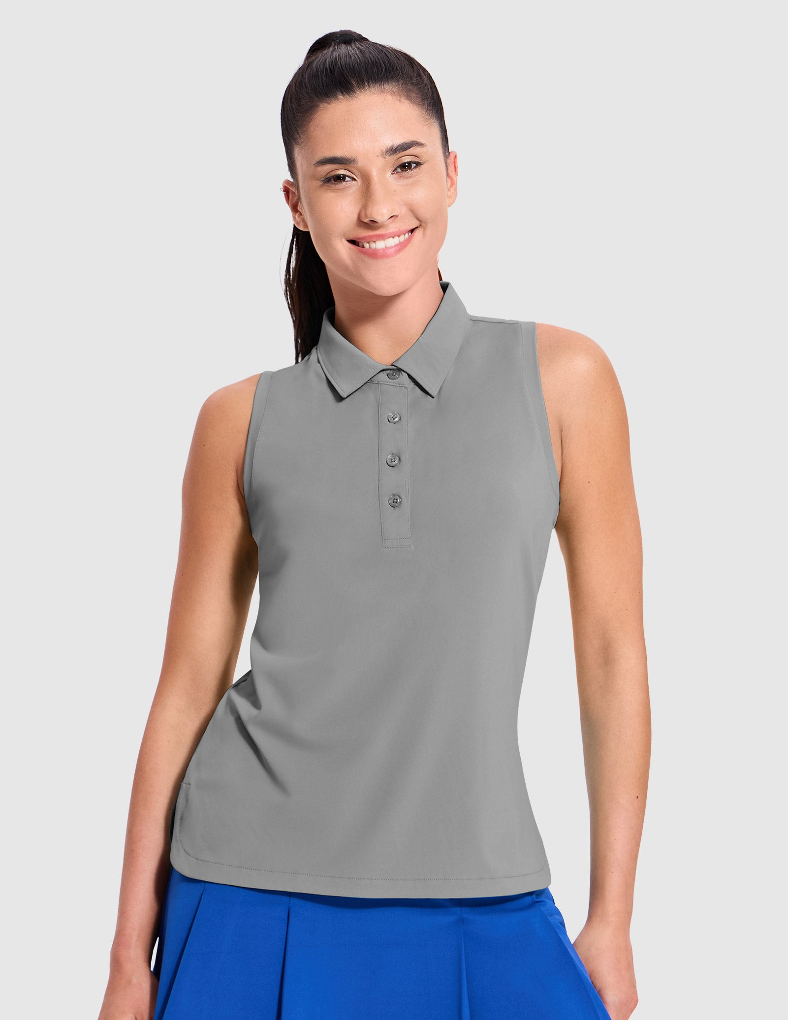 Women's Golf Polo Shirts Sleeveless Dry Fit Collared Tennis Top