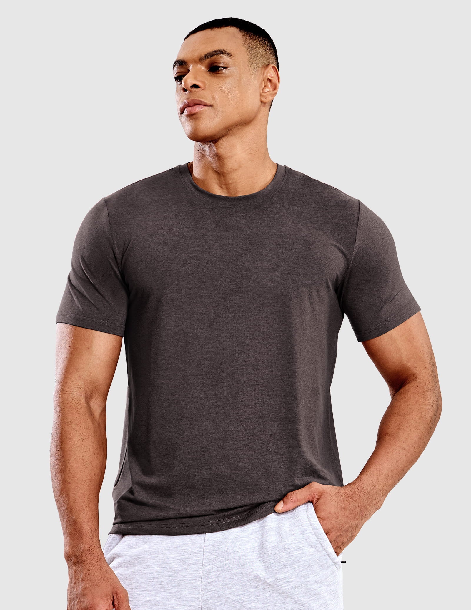 MIER Men’s Buttery Soft Short Sleeve Dry Fit Athletic T-Shirt Men's Shirt