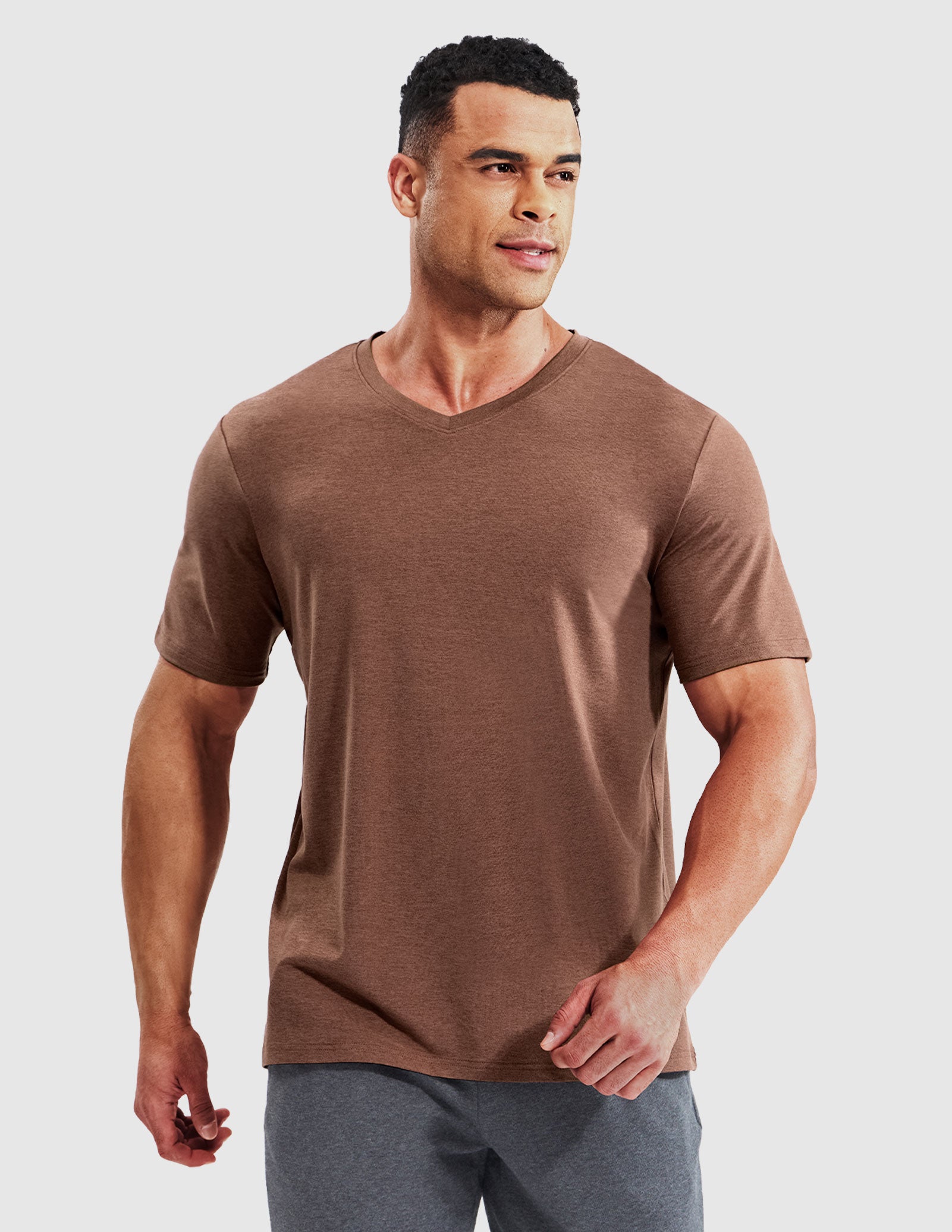 MIER Men’s Buttery Soft Dry Fit V-Neck Workout T-Shirt Men's Shirt