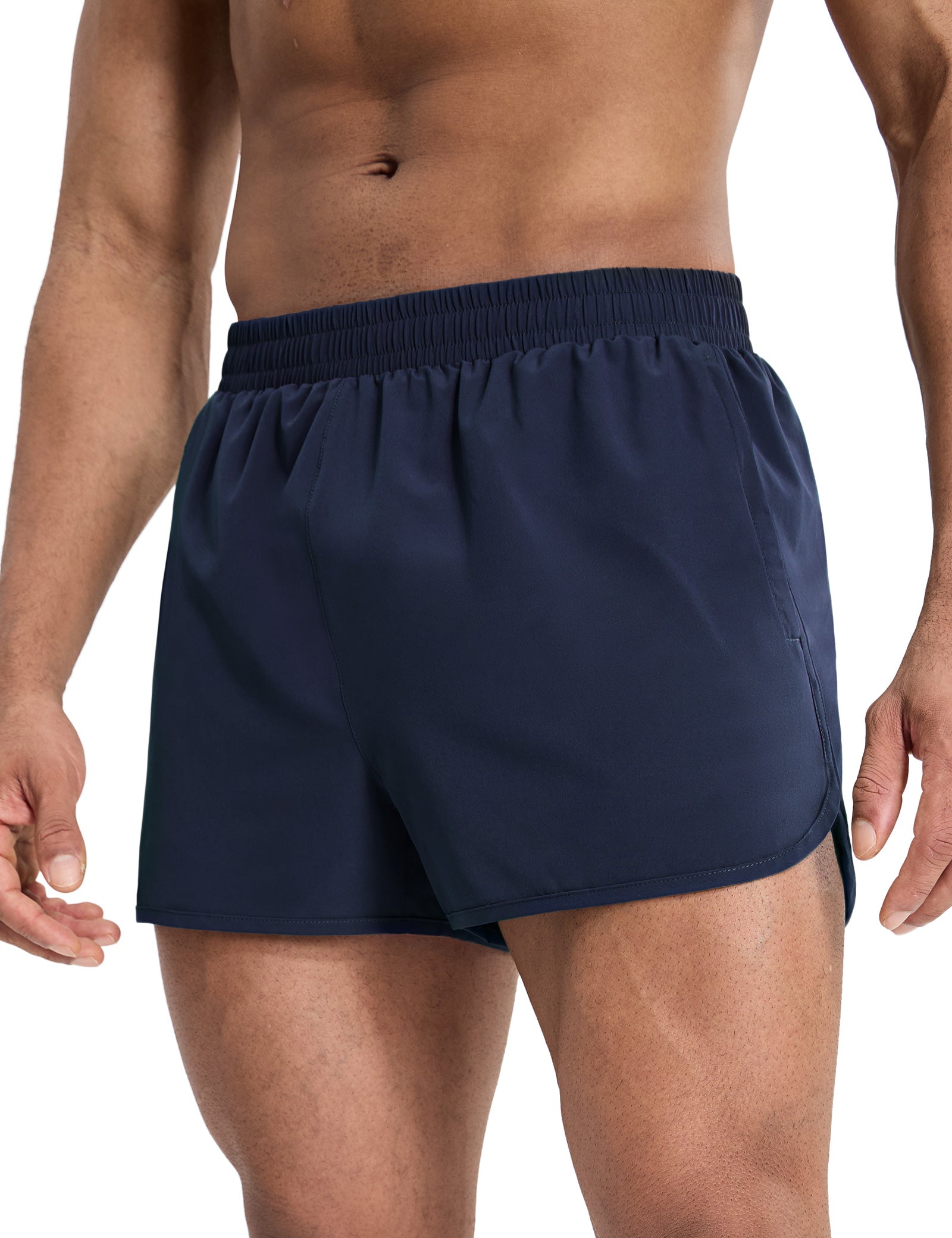 MIER Men's 3 Inch Marathon Running Shorts with Brief Liner Men's Shorts