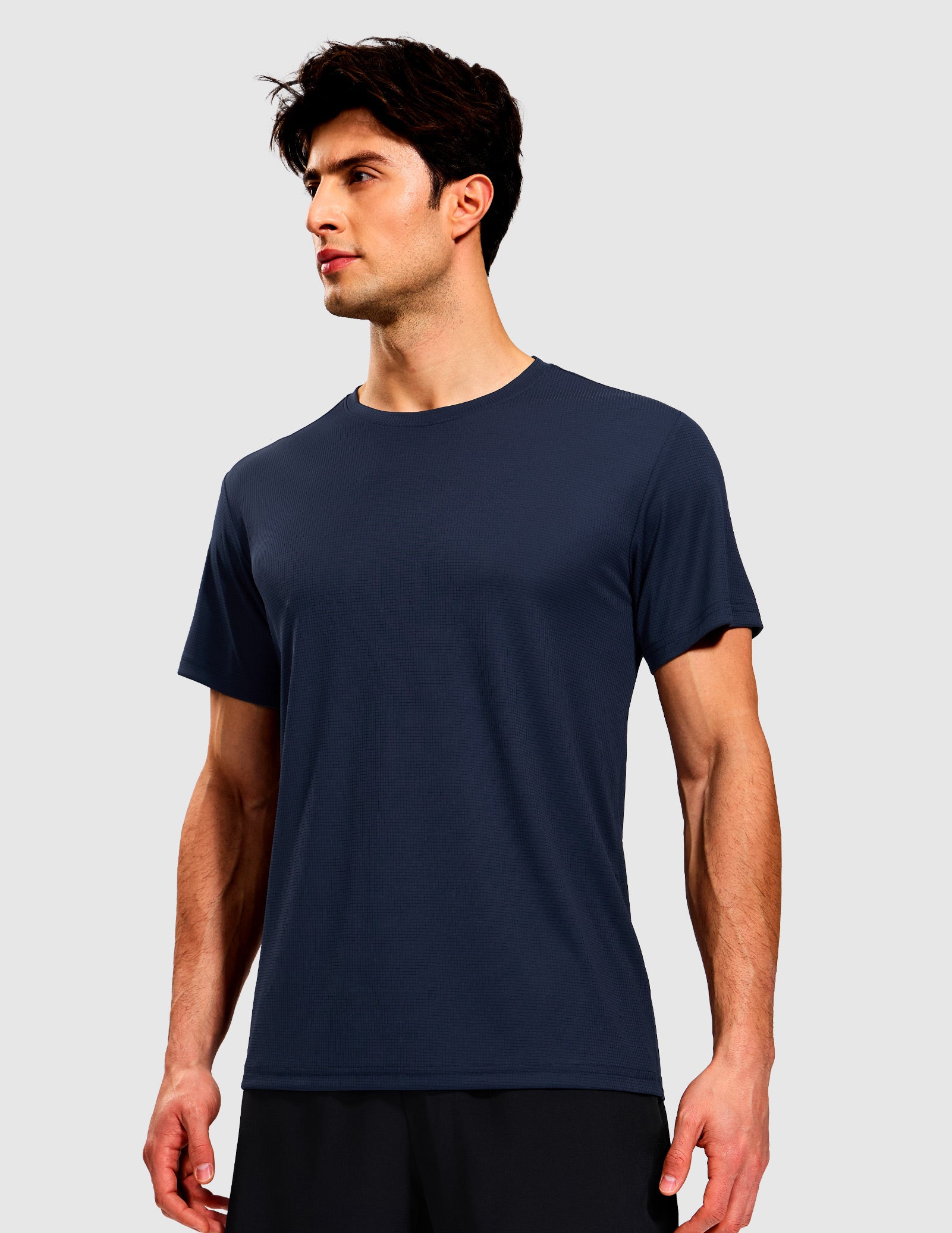 MIER Men's Running T-Shirt Dry Fit Workout Tee Men's Shirt Navy / S