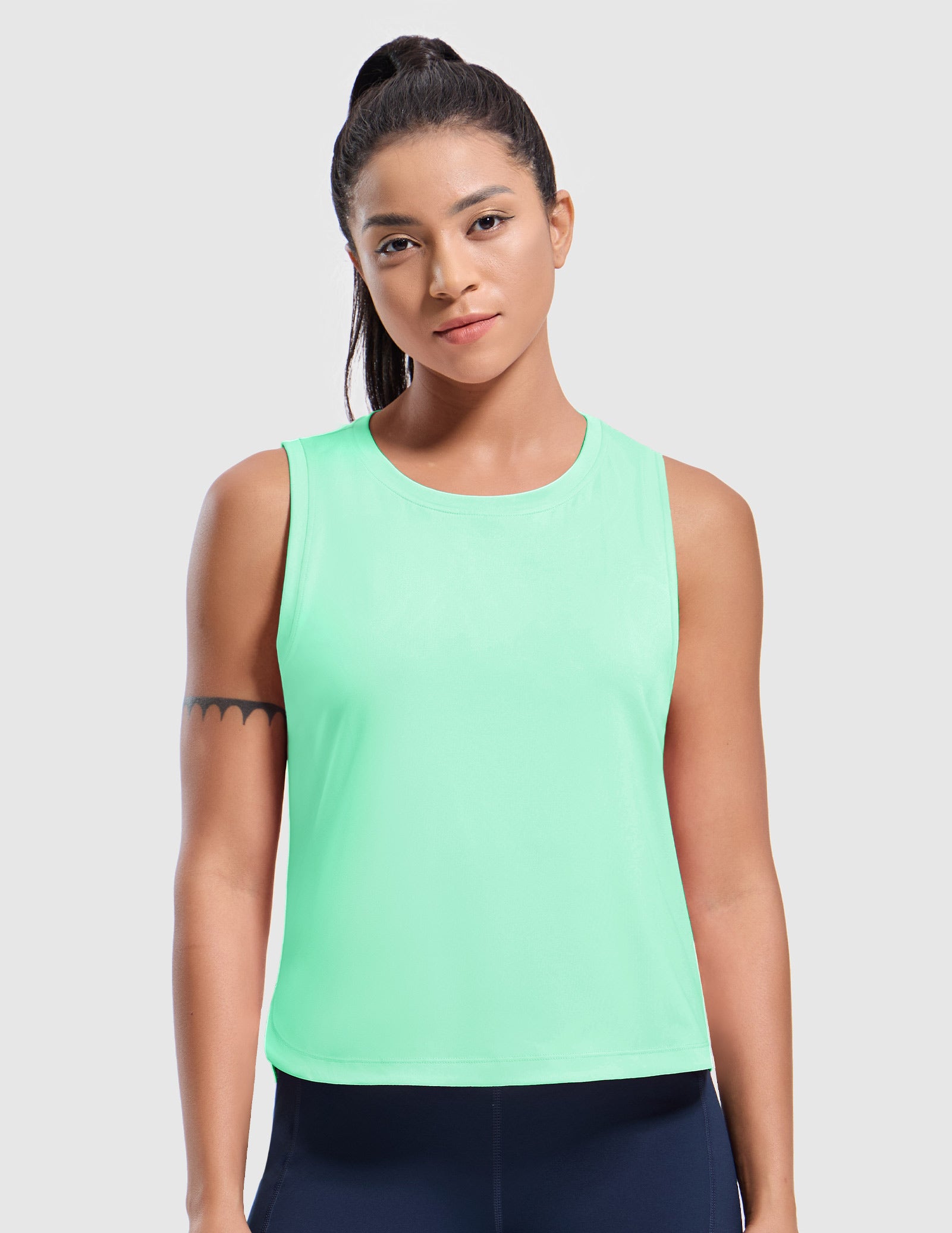 MIER Athletic Running Tank with Side Slits Breathable and Durable Women Tank Top