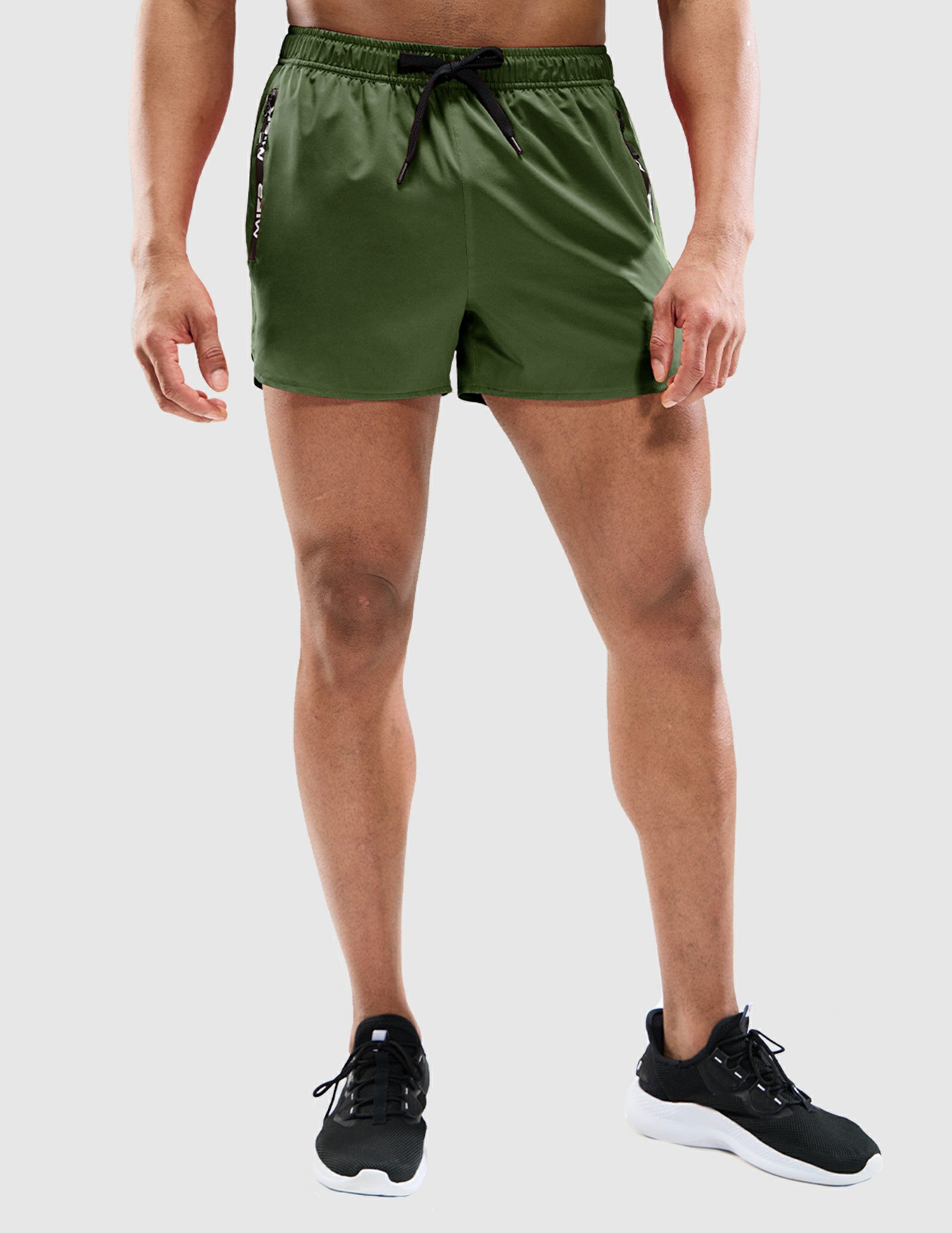 Men's 3 Inch Dry Fit Running Shorts with Brief Liner