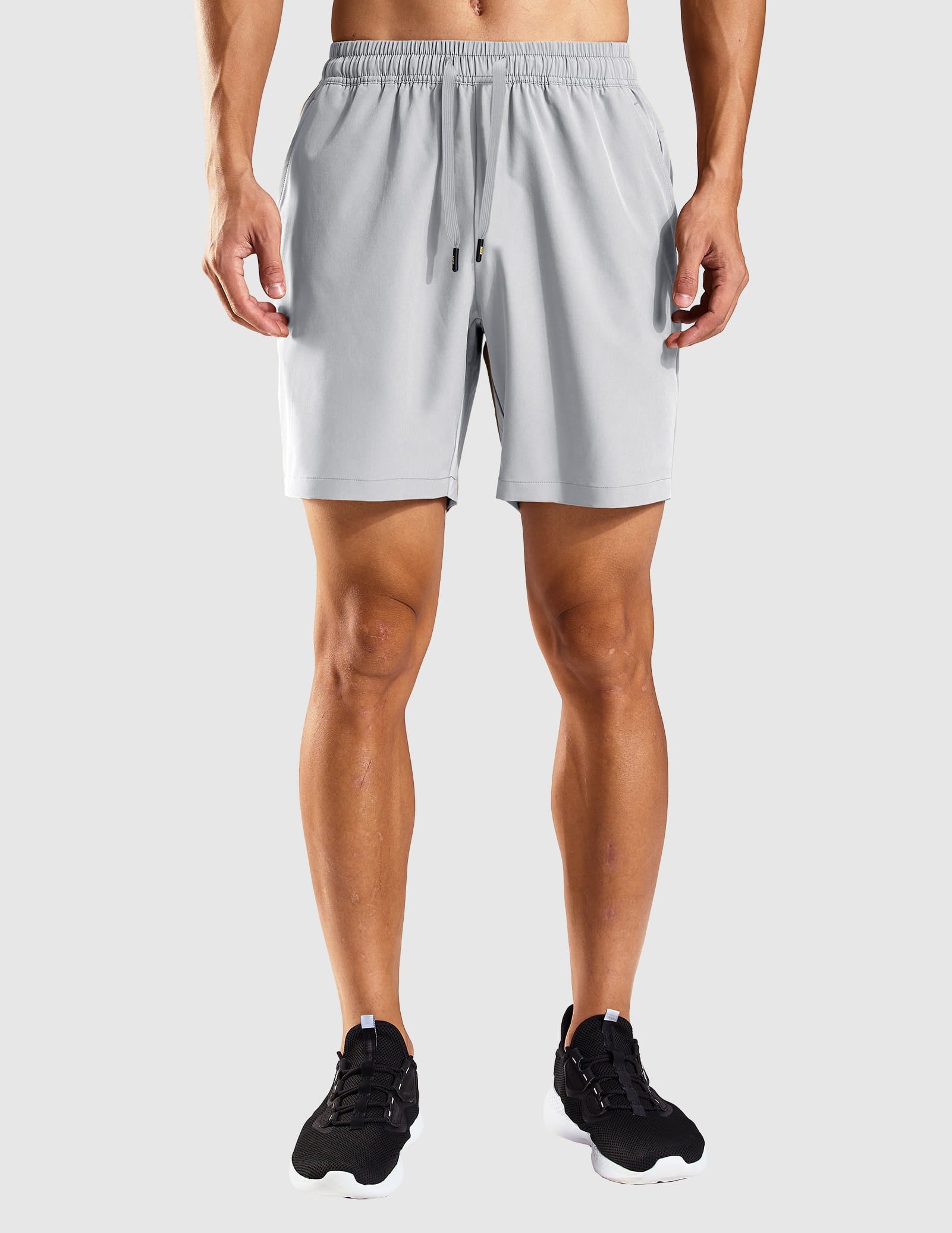 Men's 7 Inch Quick-Dry Running Shorts with Zipper Pockets