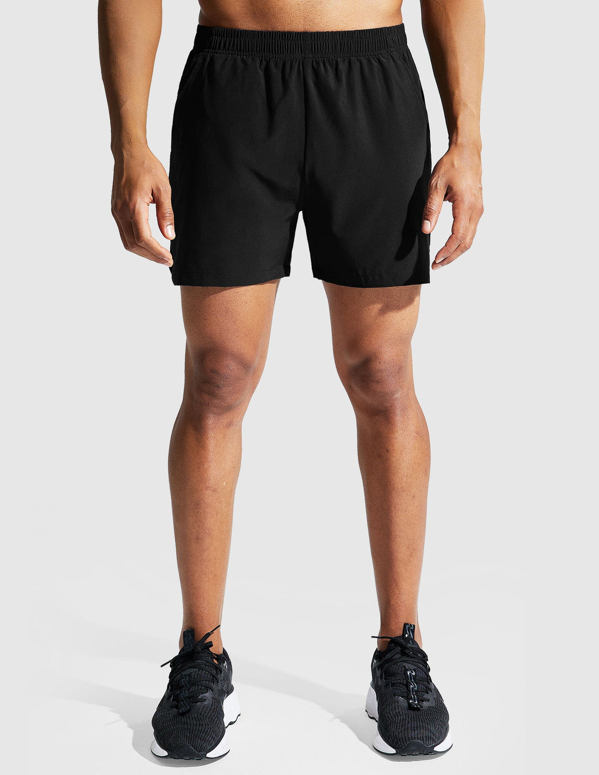 MIER Men's 5 Inch Quick Dry Running Shorts with Pockets Men's Shorts Black / XS