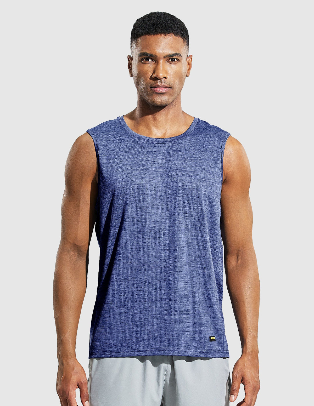 MIER Men's Workout Tank Perfect for Running and High Performance Activities Men's Tank Top Heather Space Blue / S