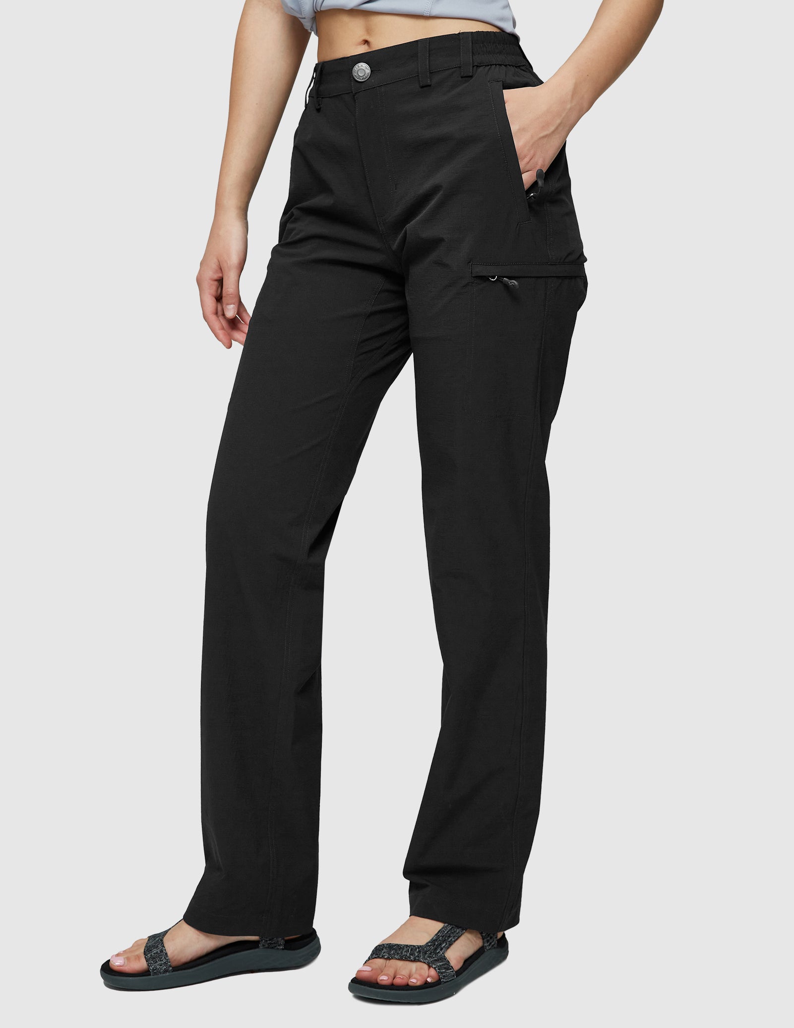 Pantalon cargo à séchage rapide pour femmes Pantalon de randonnée tactique léger