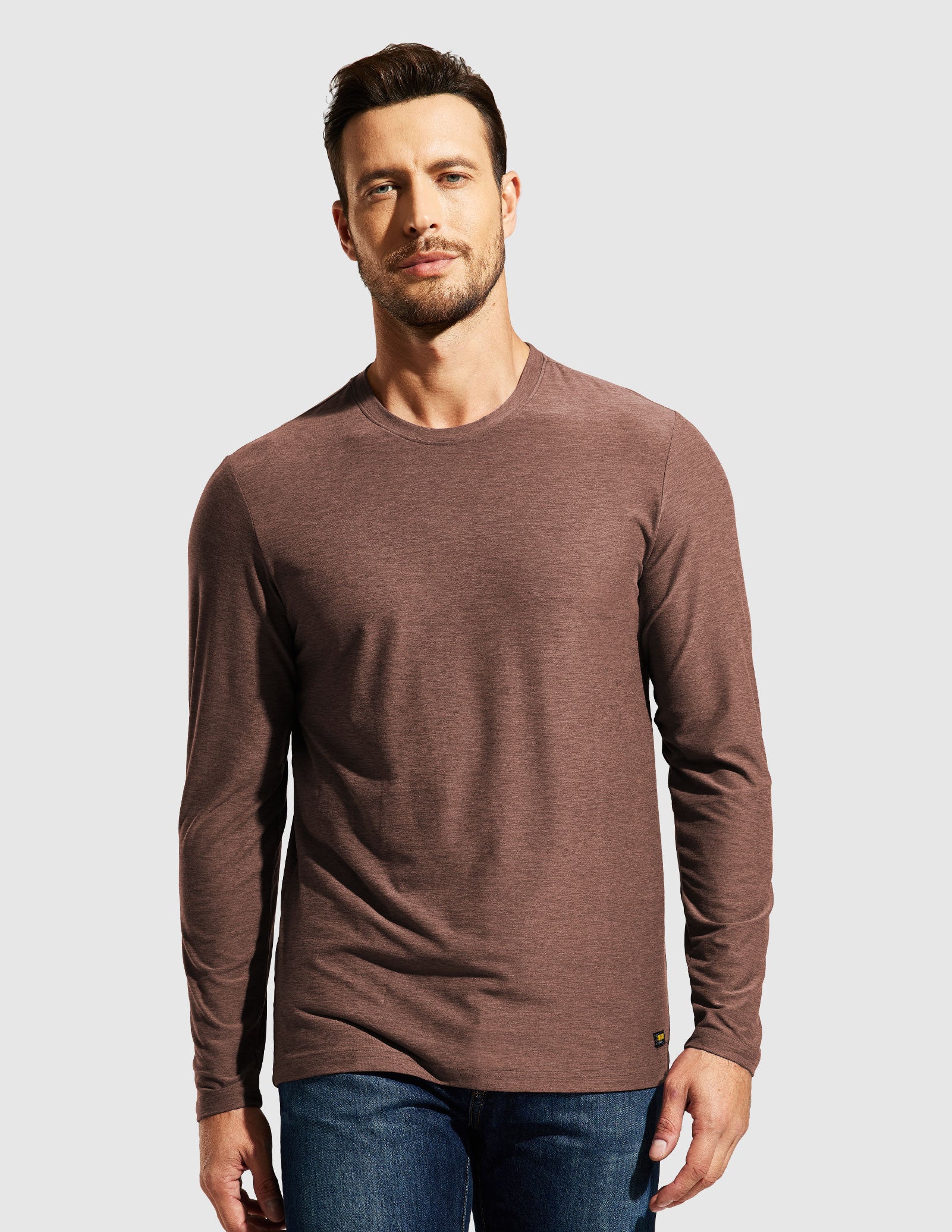 MIER Men’s Buttery Soft Long Sleeve Athletic Crew Neck Tee Men's Shirt