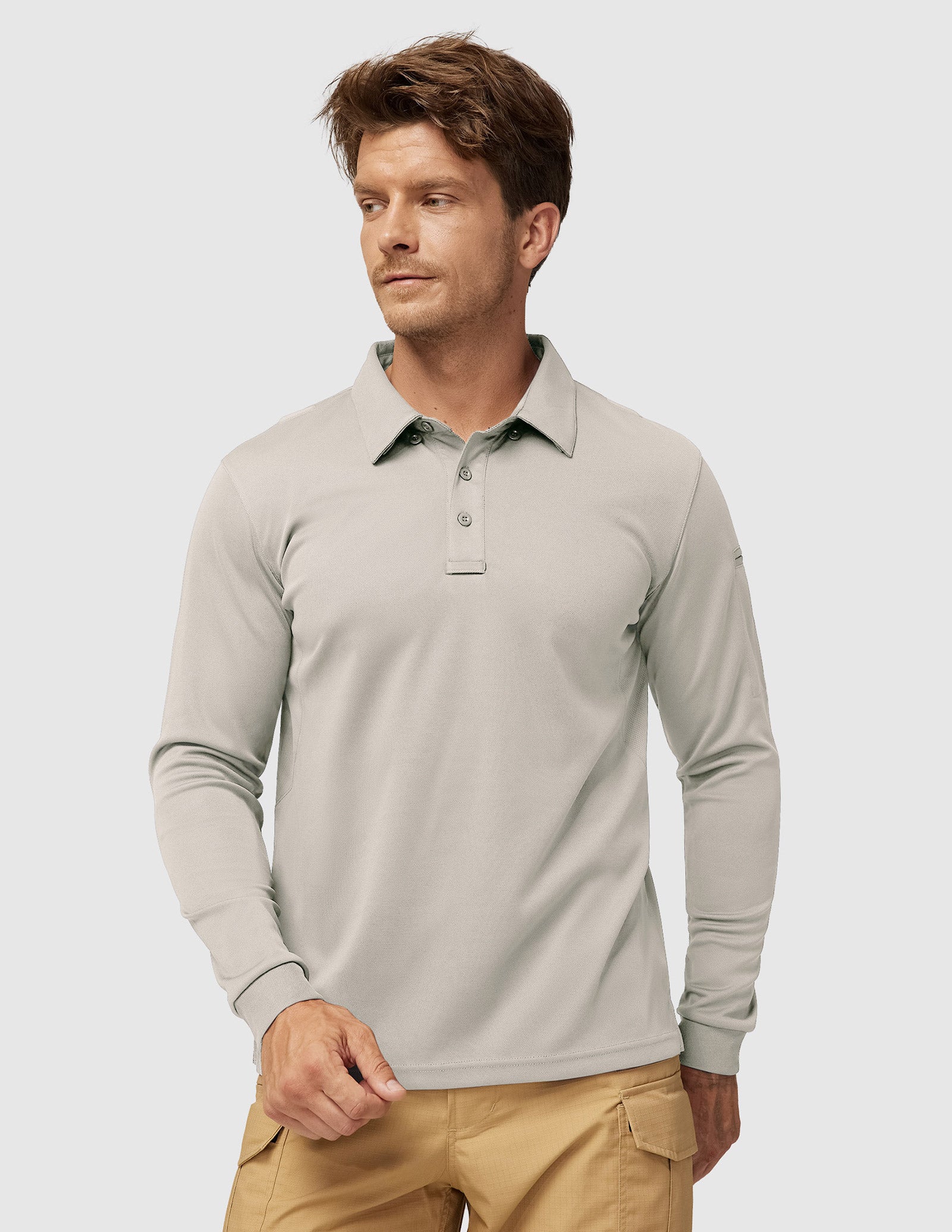 Men's Outdoor Tactical Long Sleeve Polo Shirts Quick Dry