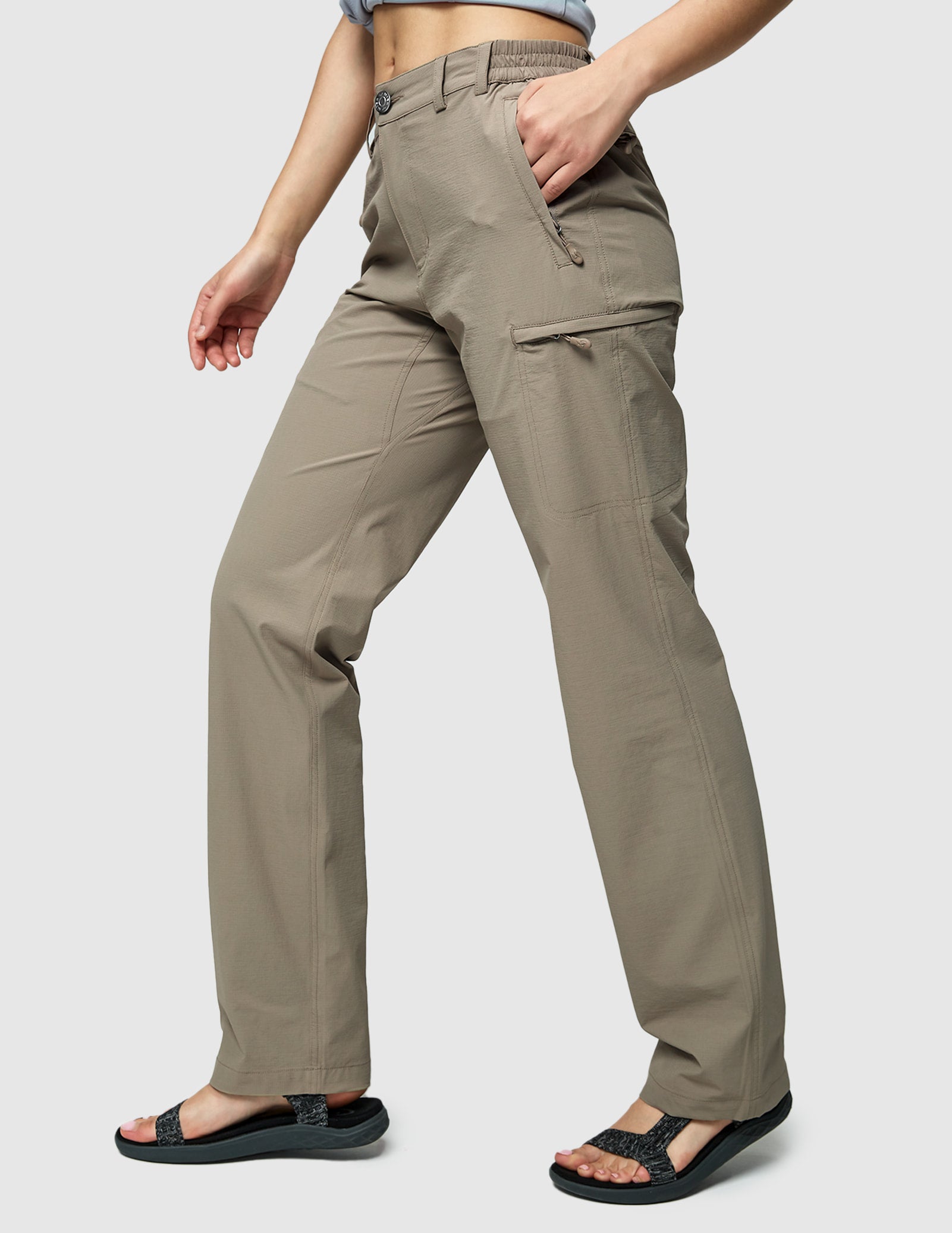 Pantalon cargo à séchage rapide pour femmes Pantalon de randonnée tactique léger