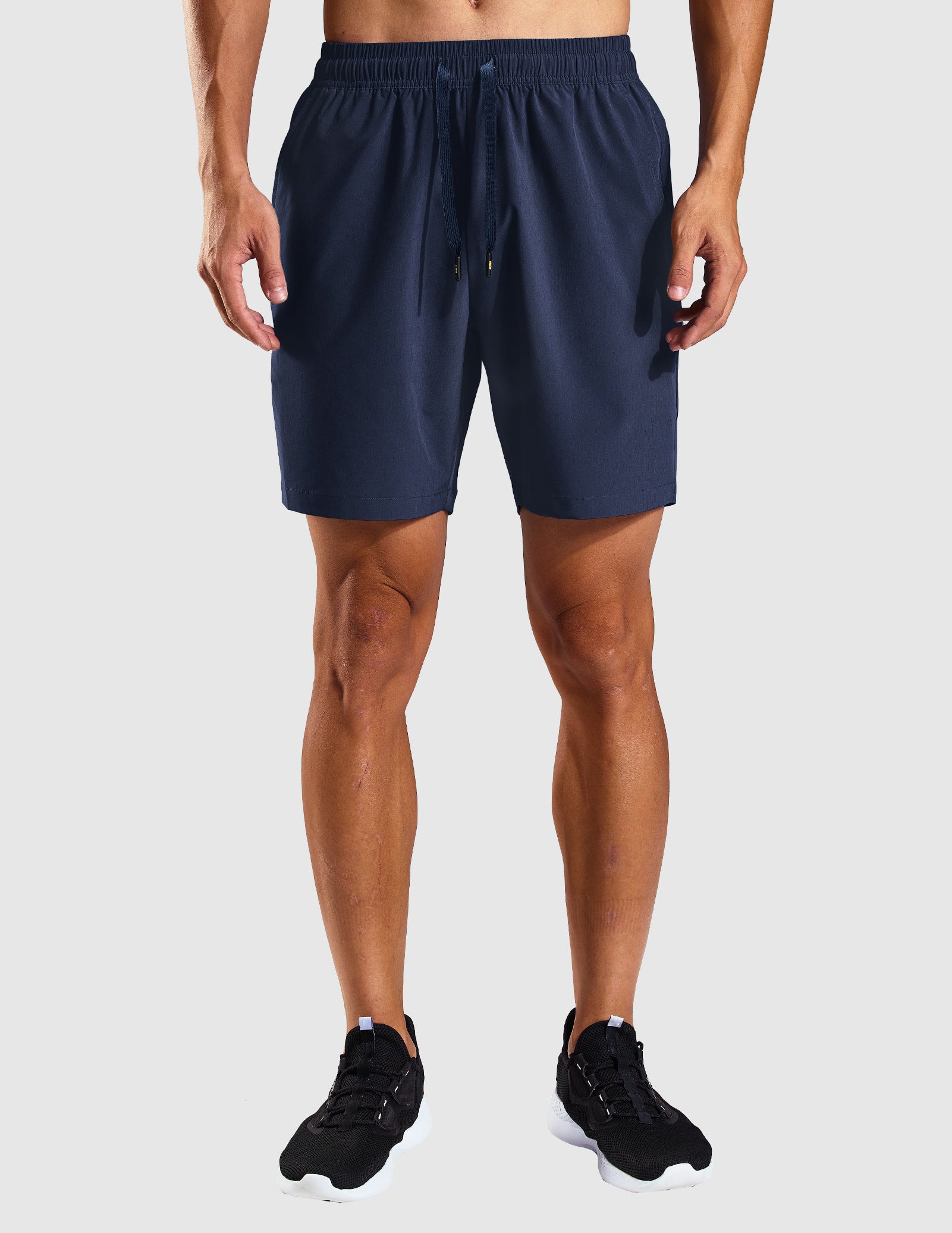 Men's 7 Inch Quick-Dry Running Shorts with Zipper Pockets