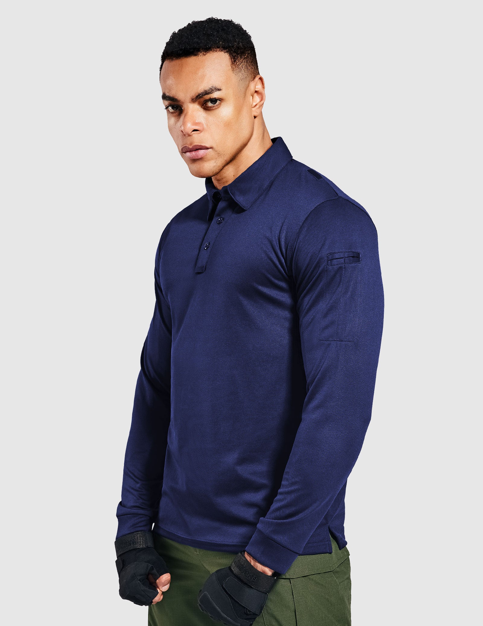 MIER Men’s Outdoor Tactical Long Sleeve Polo Shirts  Men Polo