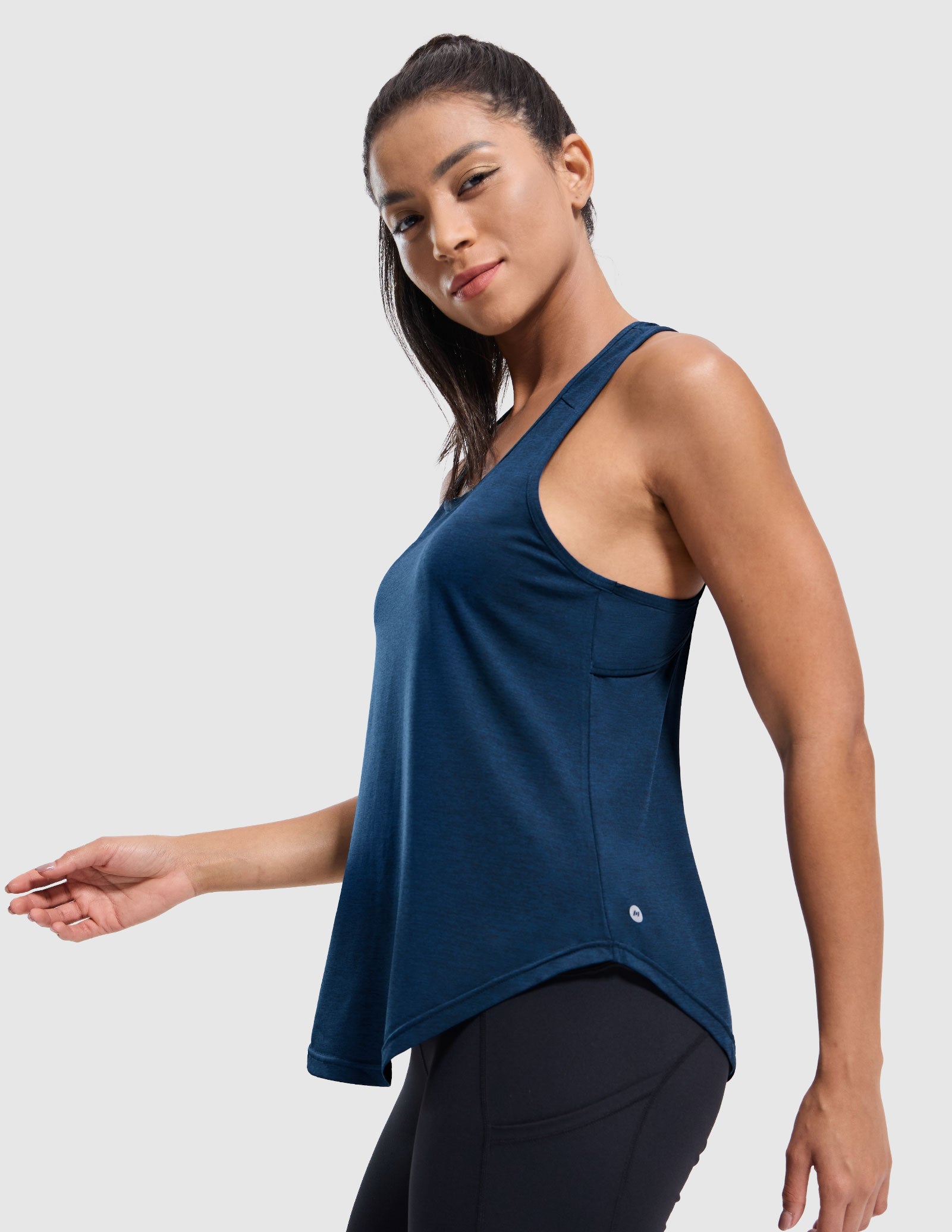 MIER Women's Sleeveless Tank with Open Back Perfect for Yoga and Running Women Tank Top