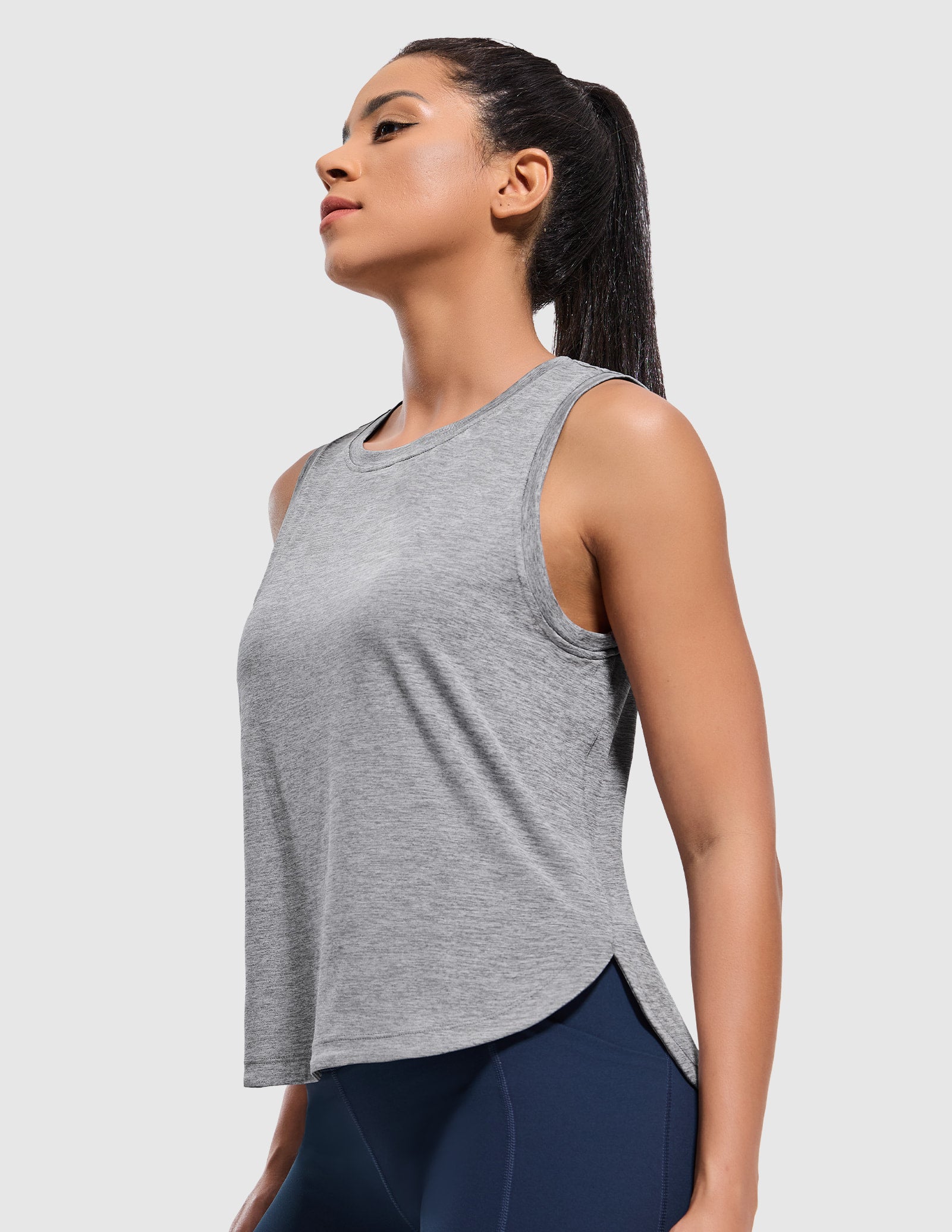 MIER Athletic Running Tank with Side Slits Breathable and Durable Women Tank Top