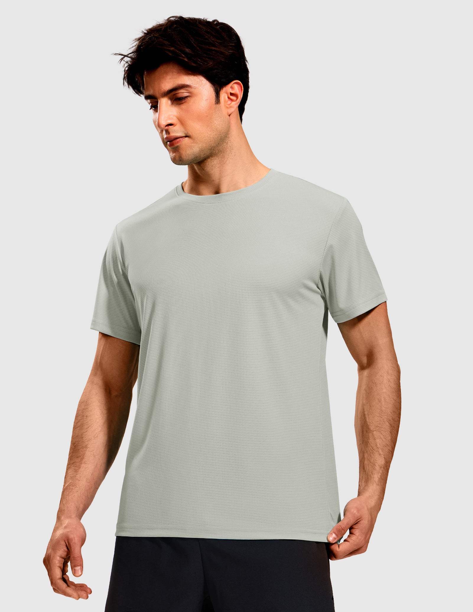 MIER Men's Running T-Shirt Dry Fit Workout Tee Men's Shirt