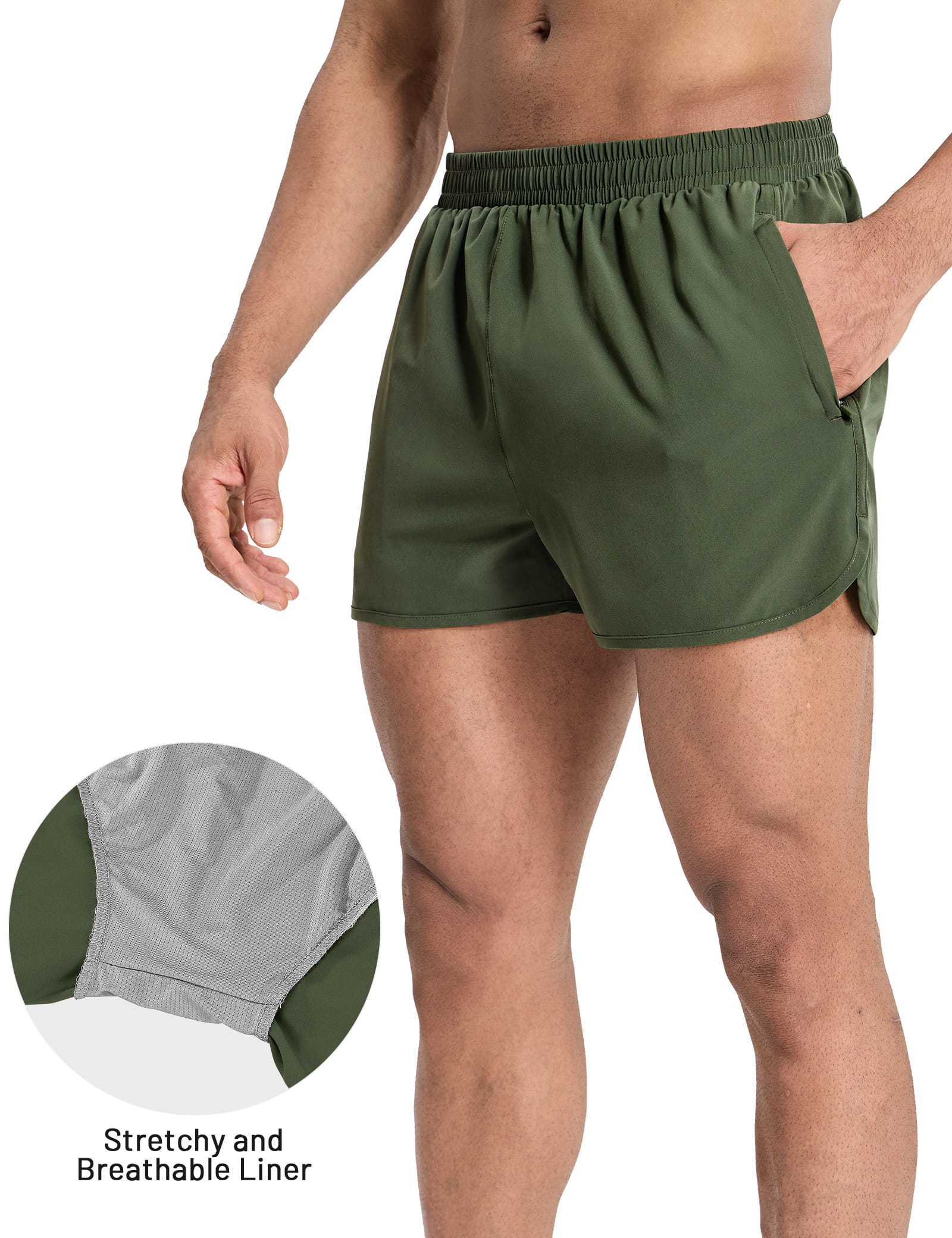 Men's PaceLite Split Shorts W/Brief 3"