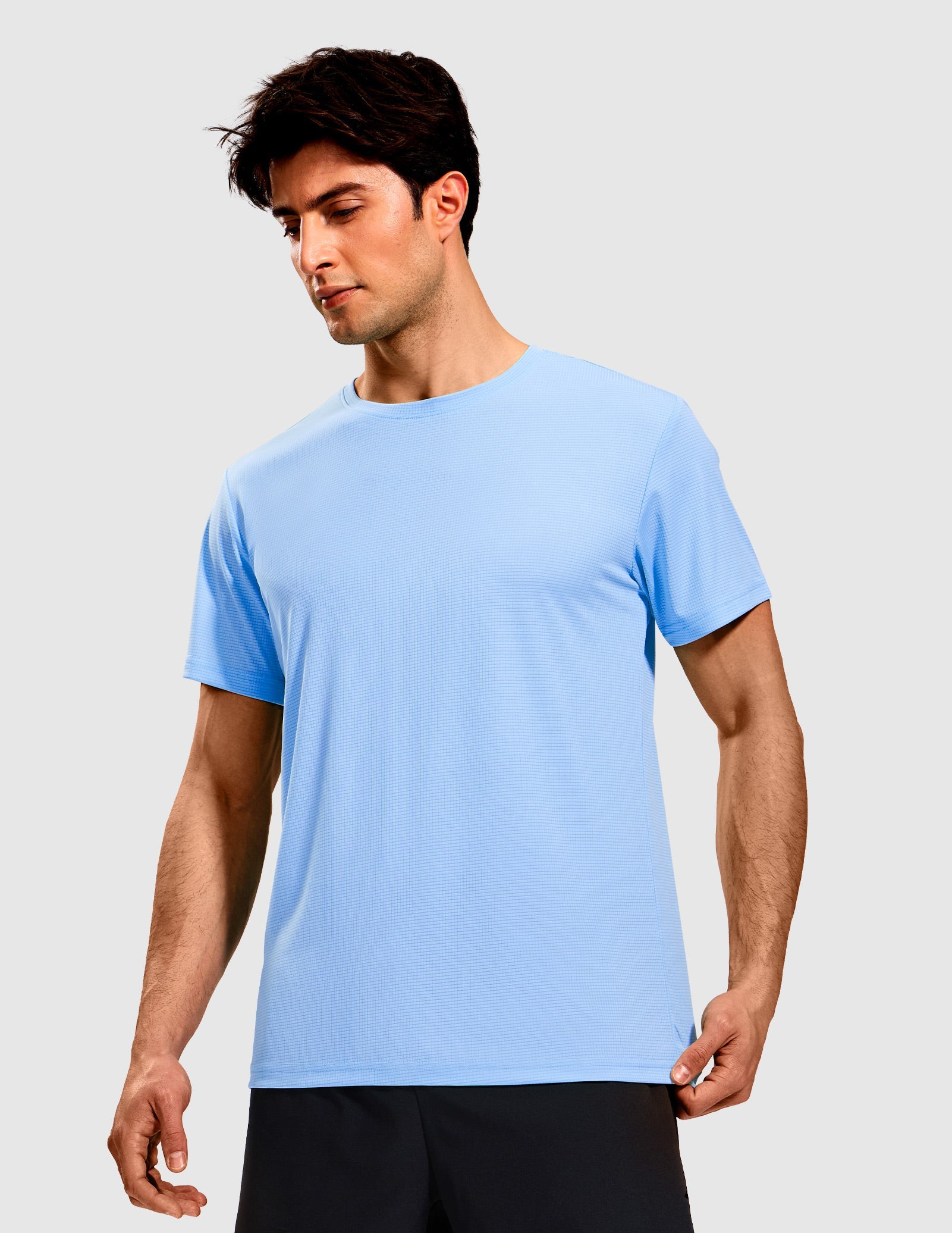 MIER Men's Running T-Shirt Dry Fit Workout Tee Men's Shirt