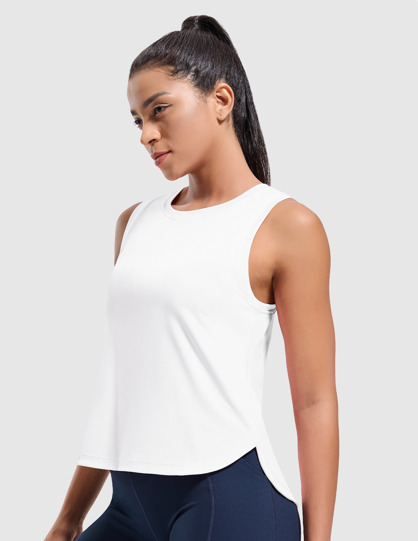 MIER Athletic Running Tank with Side Slits Breathable and Durable Women Tank Top