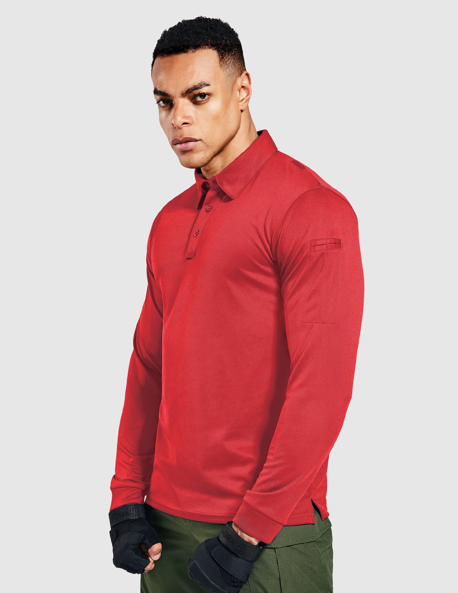 Men's Outdoor Tactical Long Sleeve Polo Shirts Quick Dry