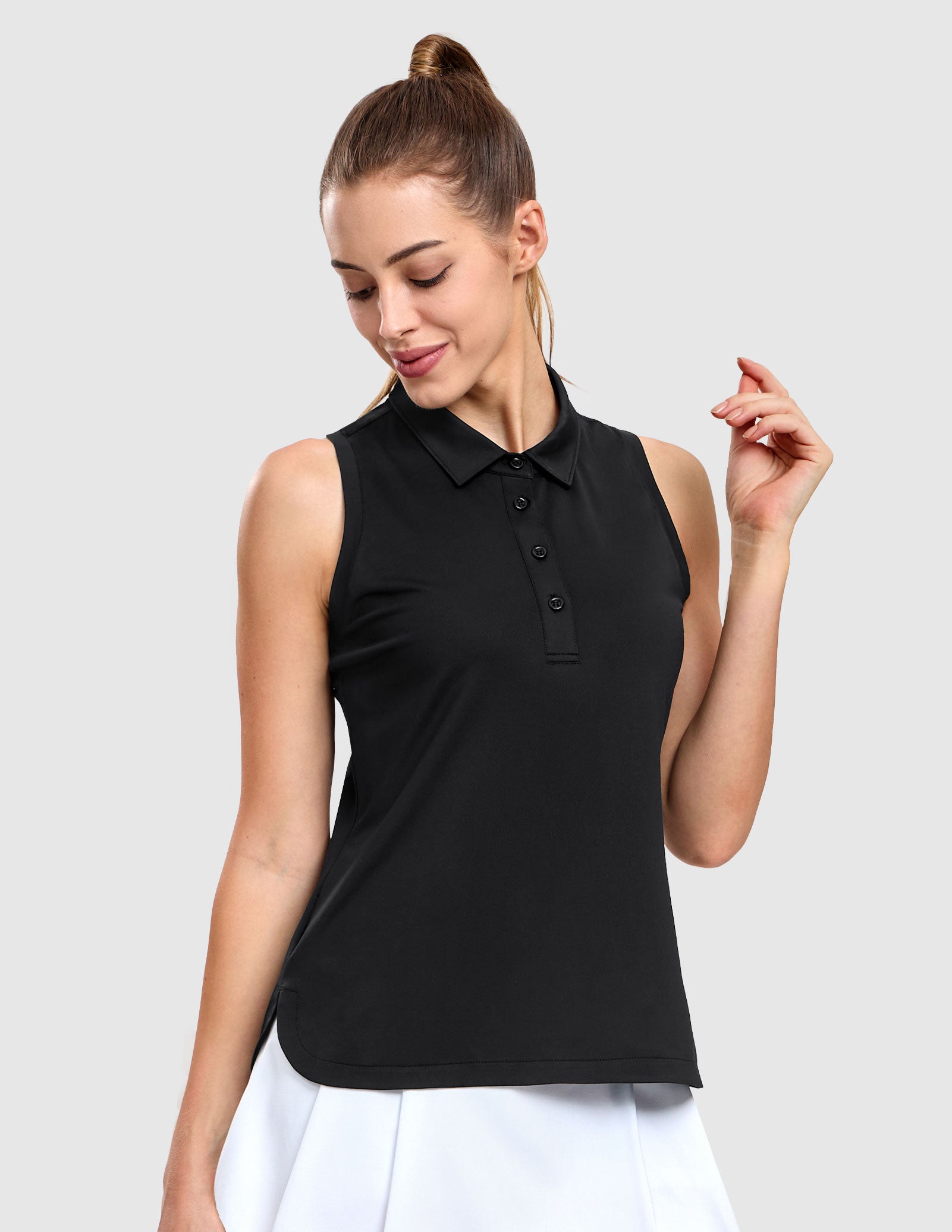 Women's Golf Polo Shirts Sleeveless Dry Fit Collared Tennis Top