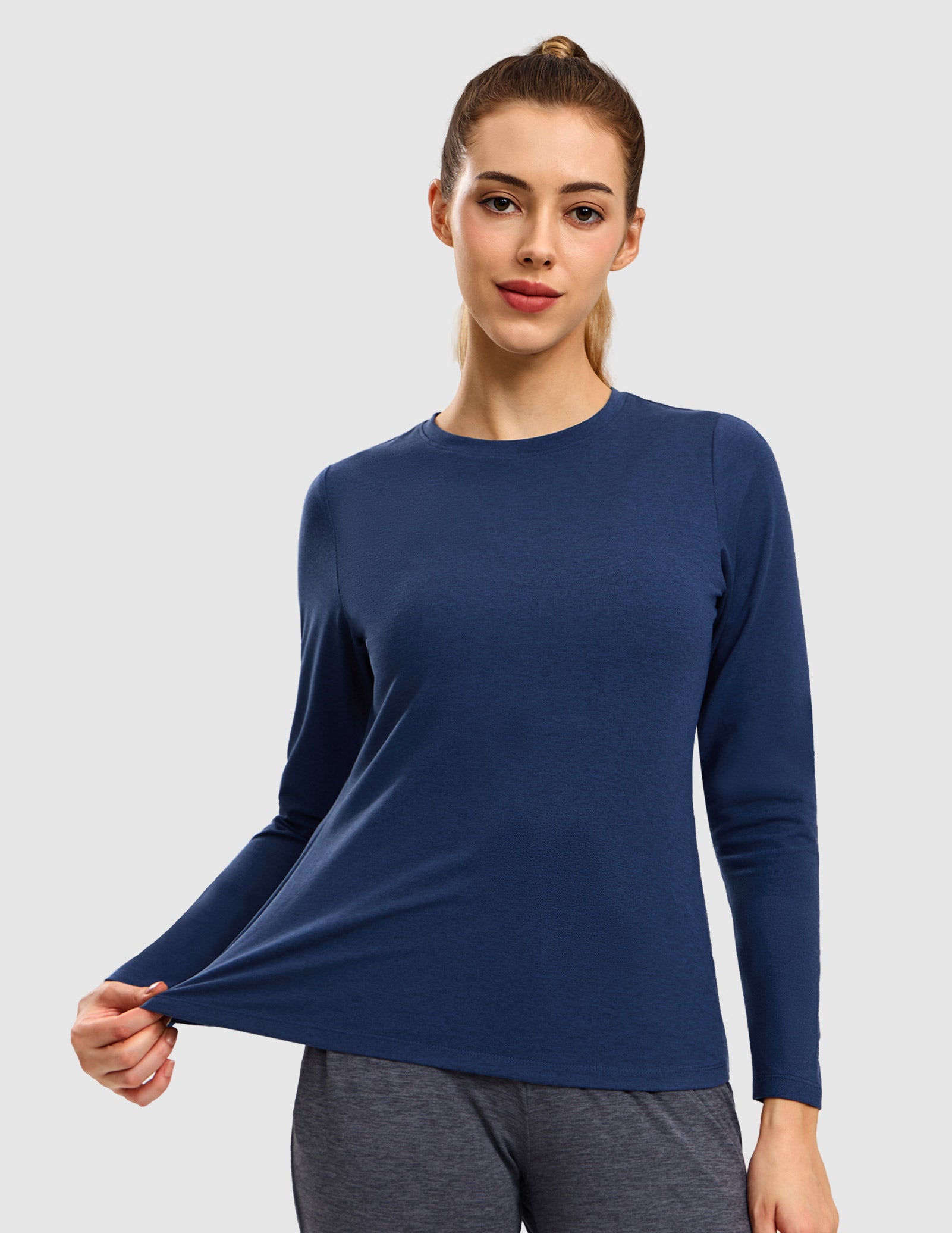 MIER Women’s Buttery Soft Long Sleeve Dry Fit Active T-Shirt Women Active Shirt