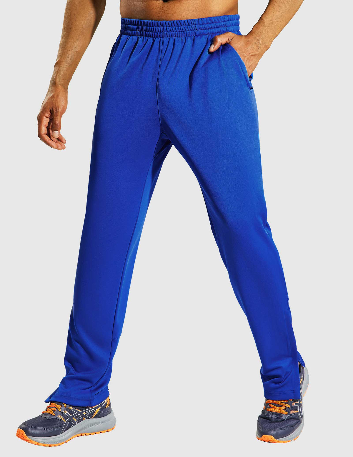 MIER Men's Stretch Athletic Joggers for Running and Gym Men's Train Pants Royal Blue / S