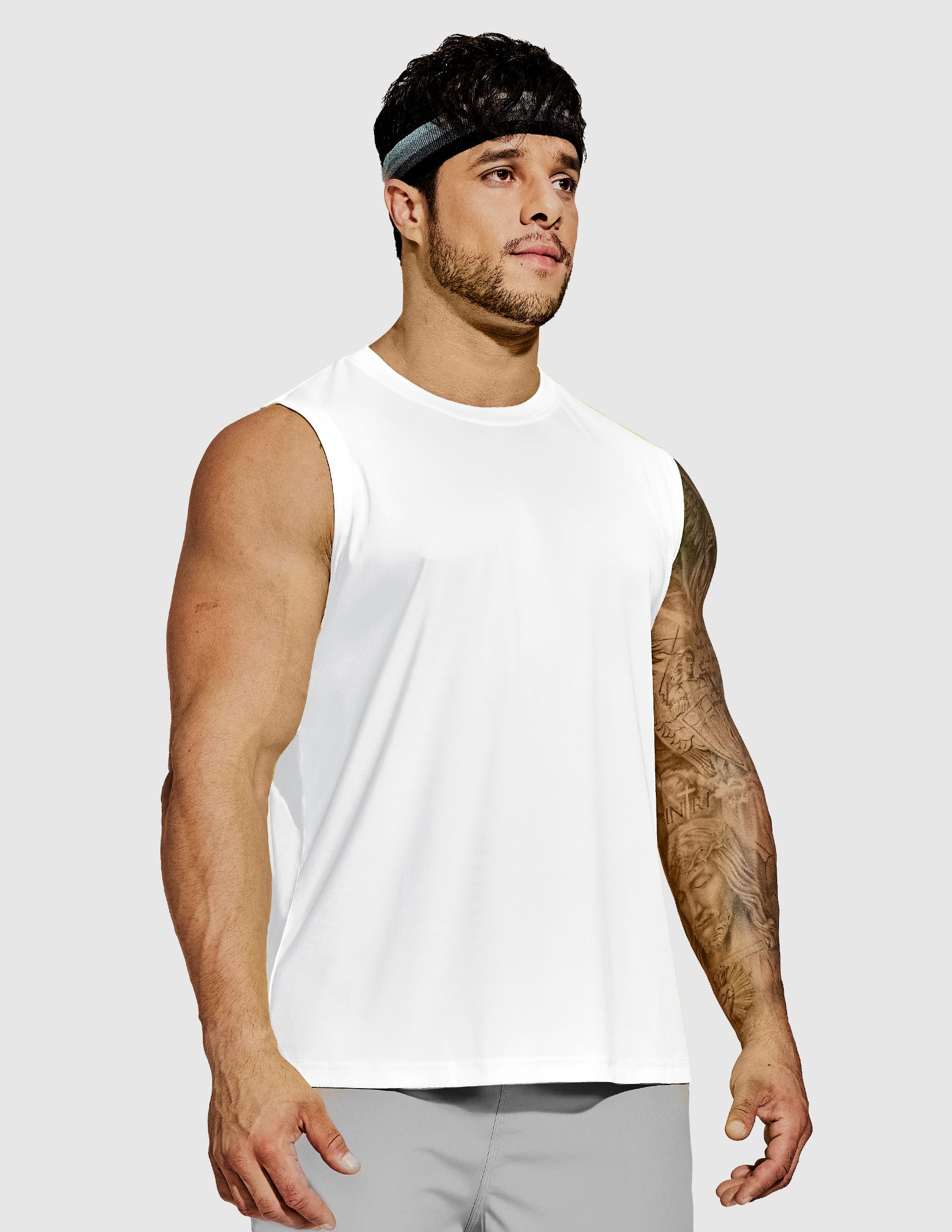 MIER Men’s Workout Tank Top Quick Dry UPF 50+ Sleeveless Gym Running Training Tee Men's Tank Top