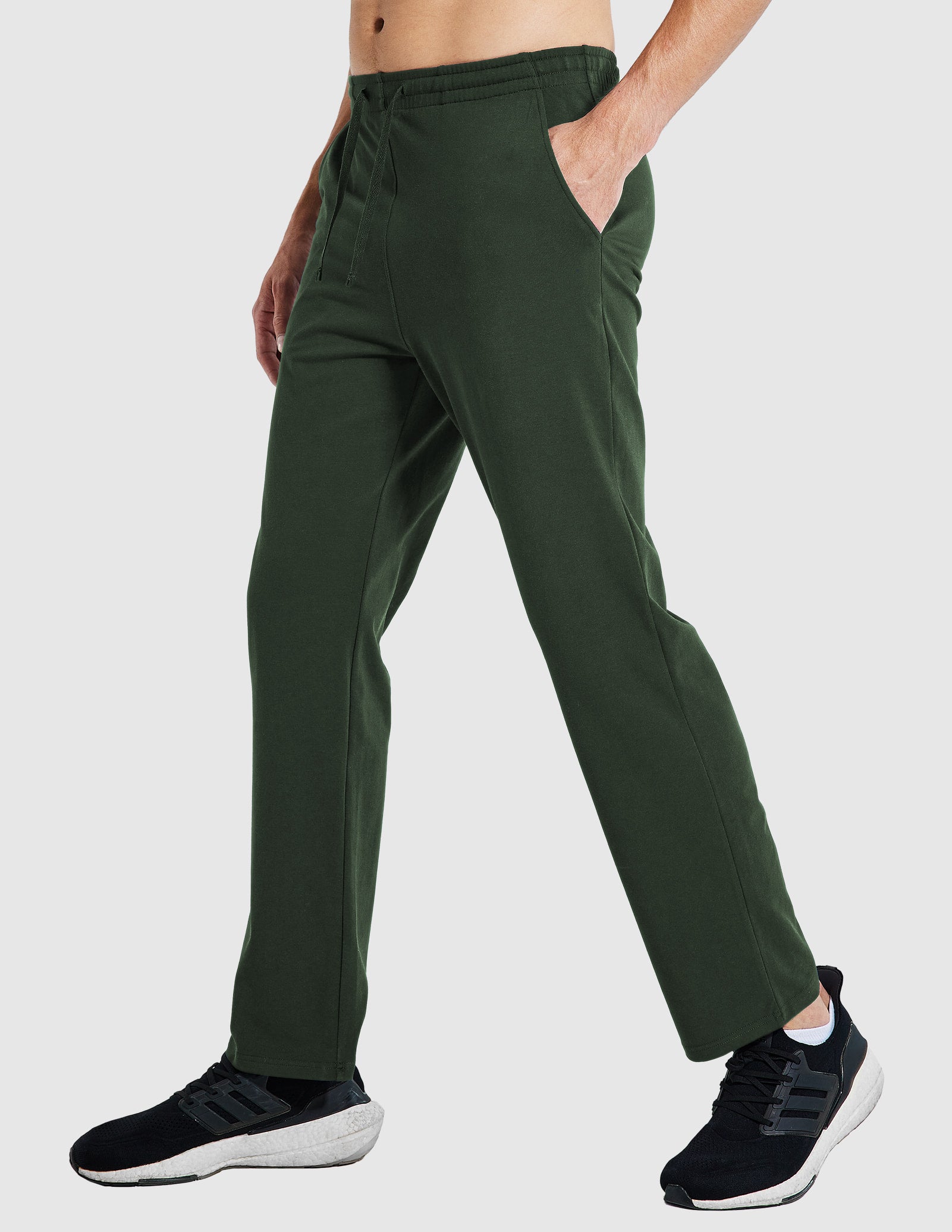 Men's Cotton Sweatpants with Pockets Sports Knit Pants