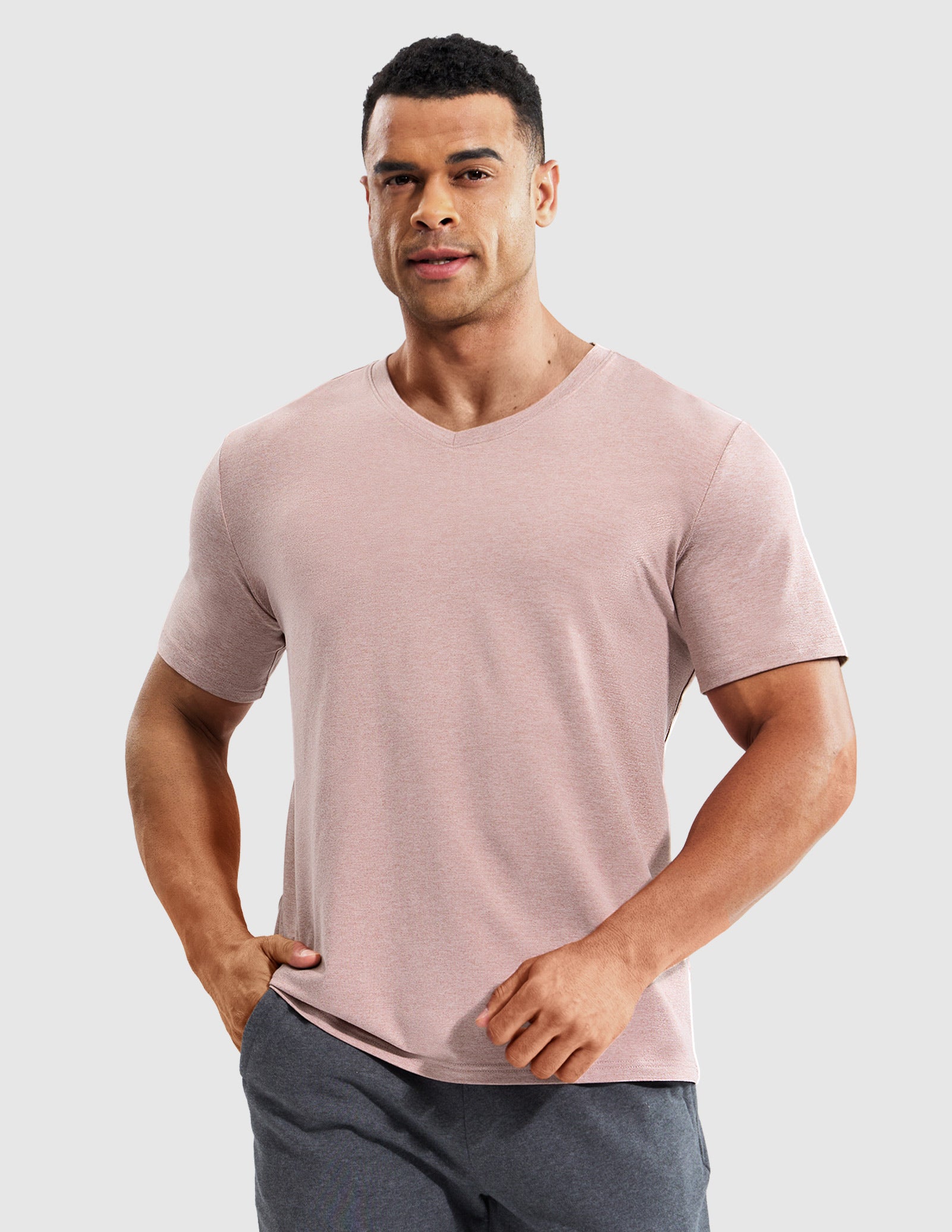 MIER Men’s Buttery Soft Dry Fit V-Neck Workout T-Shirt Men's Shirt