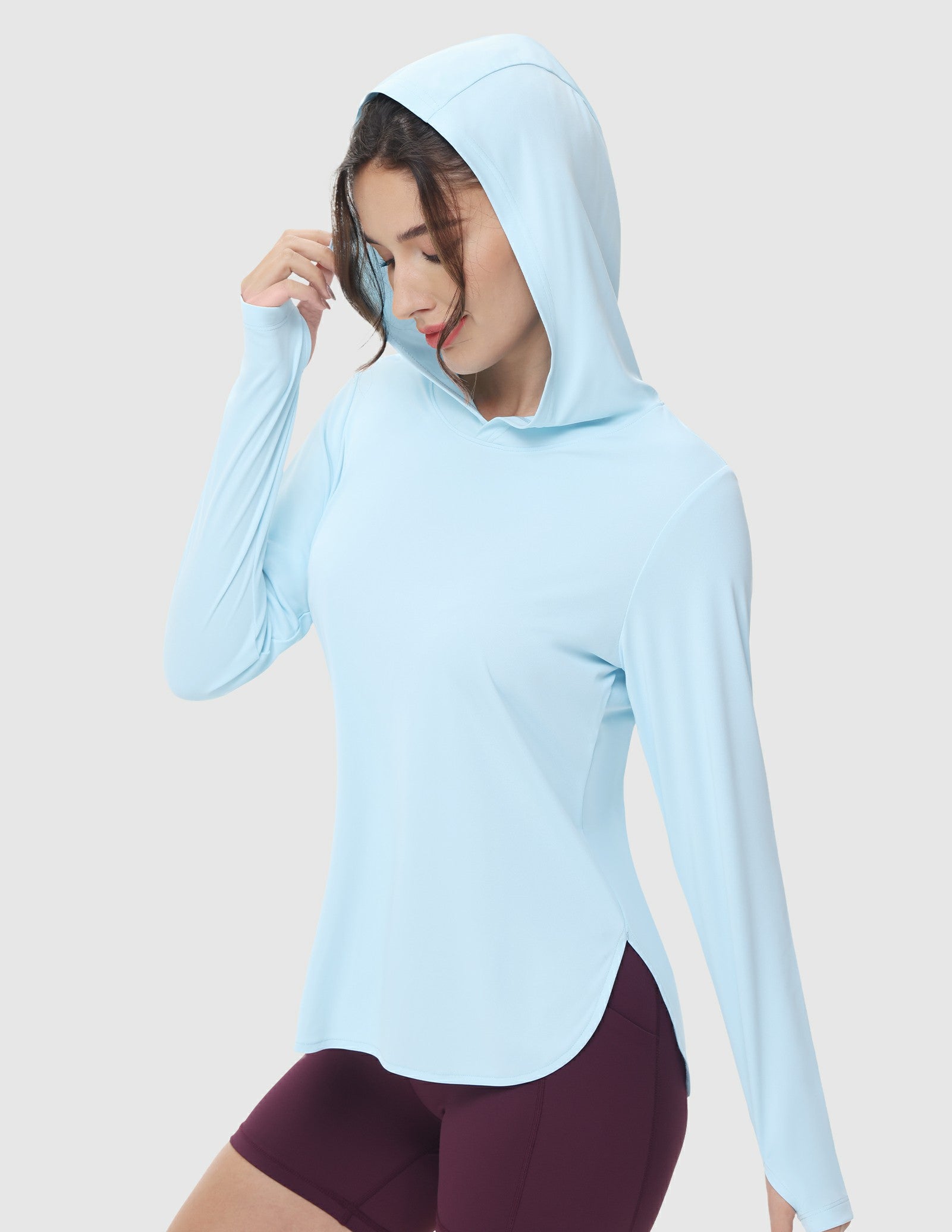 Womens UPF 50+ Sun Protection Hoodie Shirts