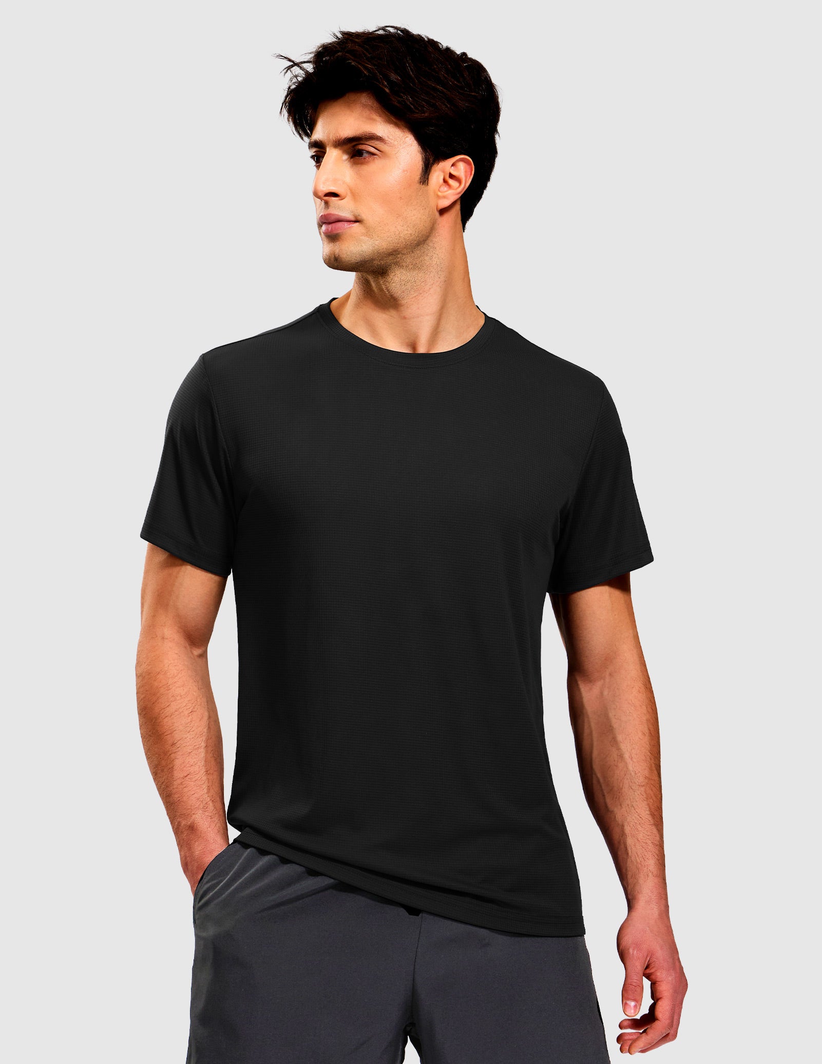 MIER Men's Running T-Shirt Dry Fit Workout Tee Men's Shirt