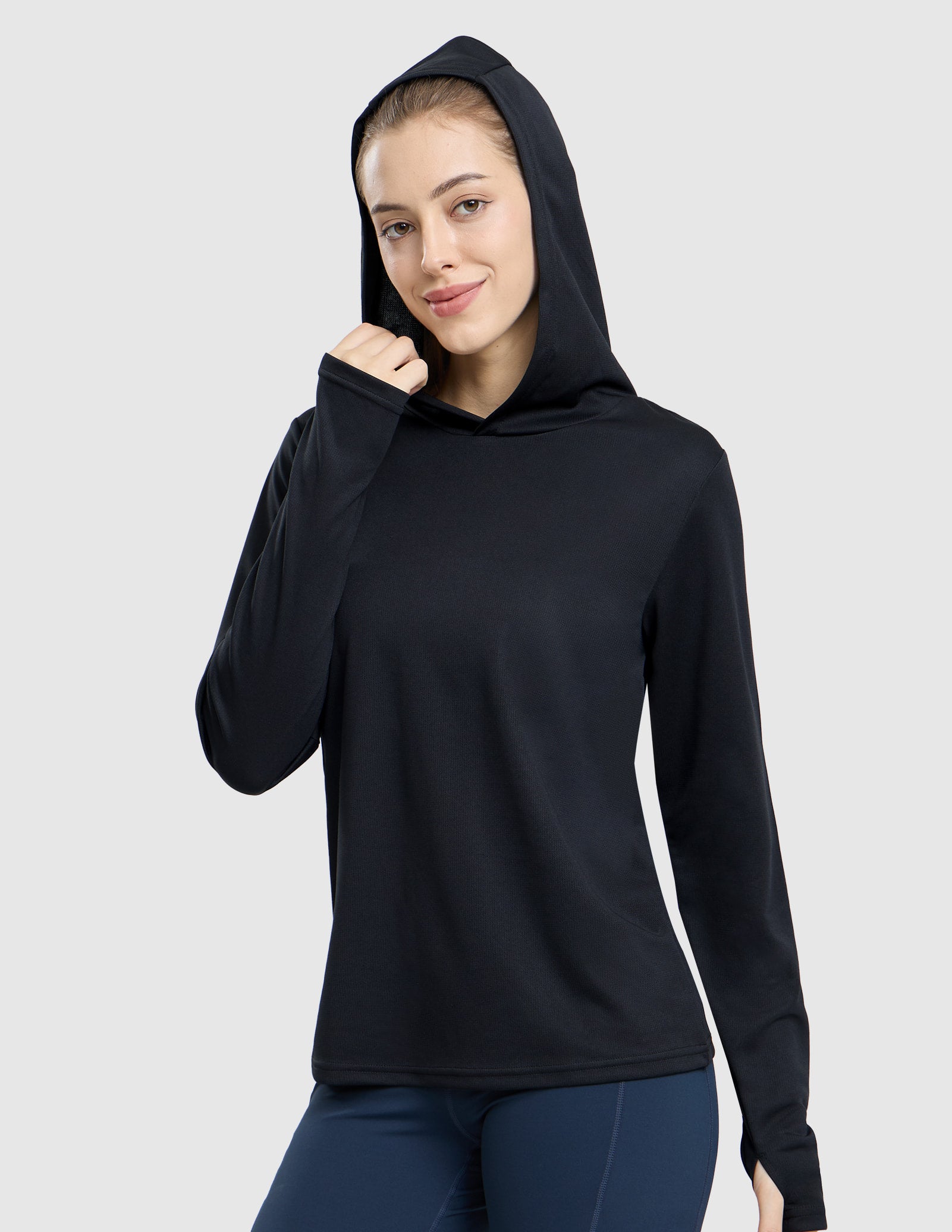 MIER Women's Long Sleeve Hooded Sun Shirt UPF 50+ Performance Hoodie Women Shirts