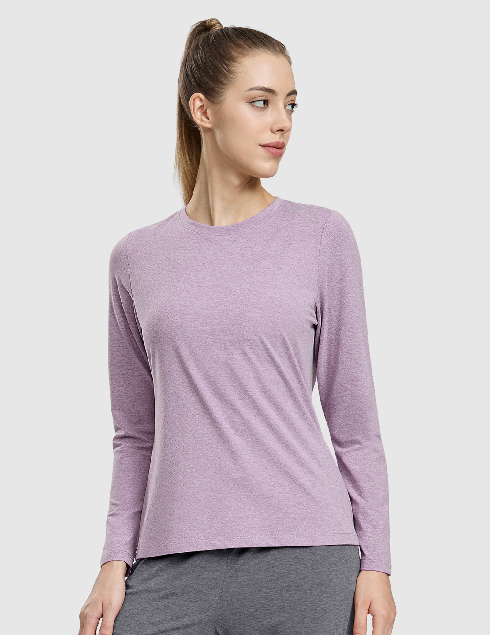 MIER Women’s Buttery Soft Long Sleeve Dry Fit Active T-Shirt Women Active Shirt