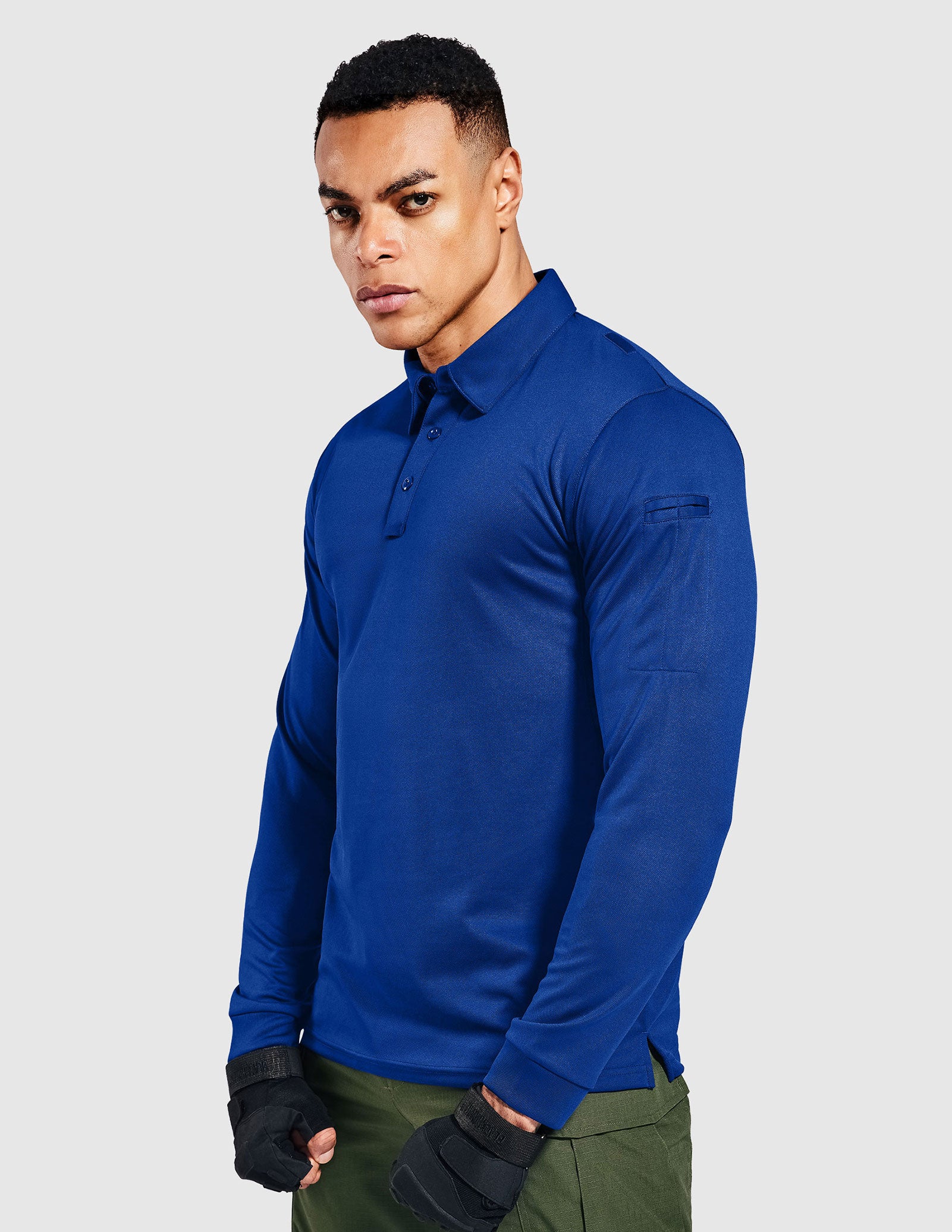 Men's Outdoor Tactical Long Sleeve Polo Shirts Quick Dry