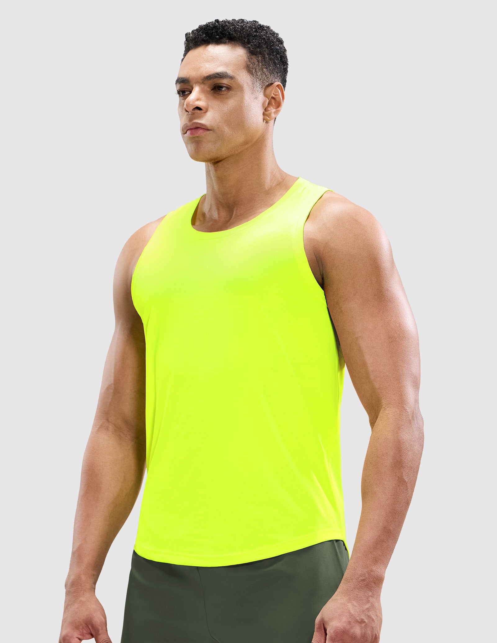 MIER Men’s Sleeveless Running Shirt Breathable and Sweat Wicking Men's Tank Top