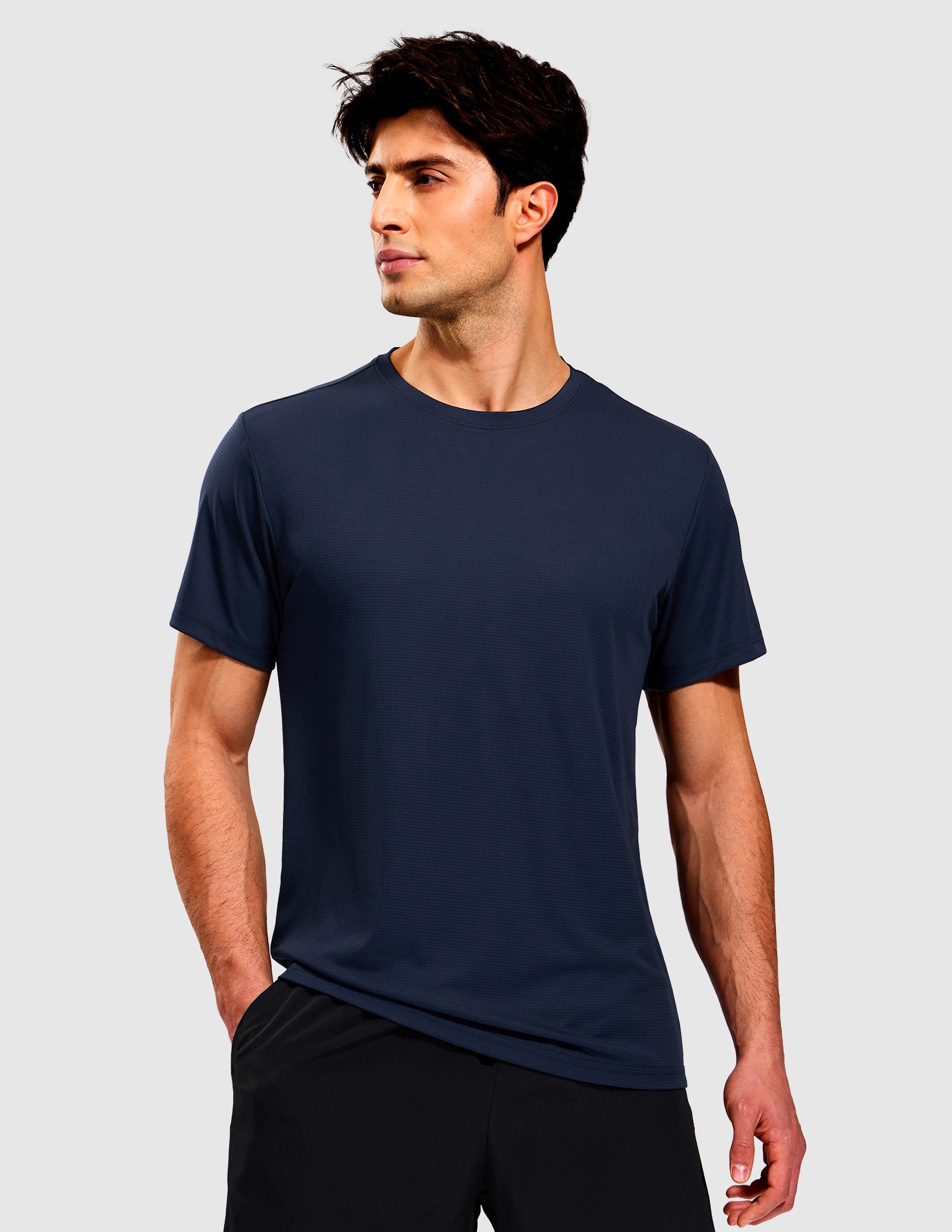 MIER Men's Running T-Shirt Dry Fit Workout Tee Men's Shirt