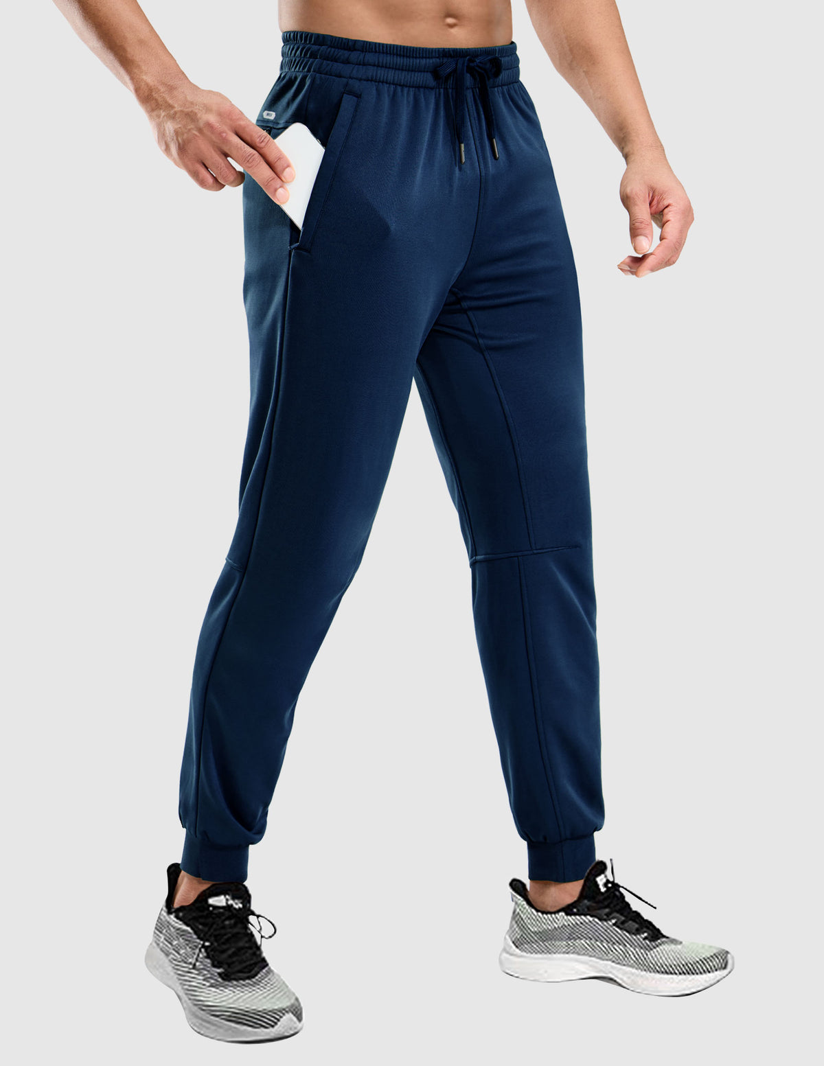 Men's Sweatpants Joggers Athletic Track Pants with Zipper Pockets