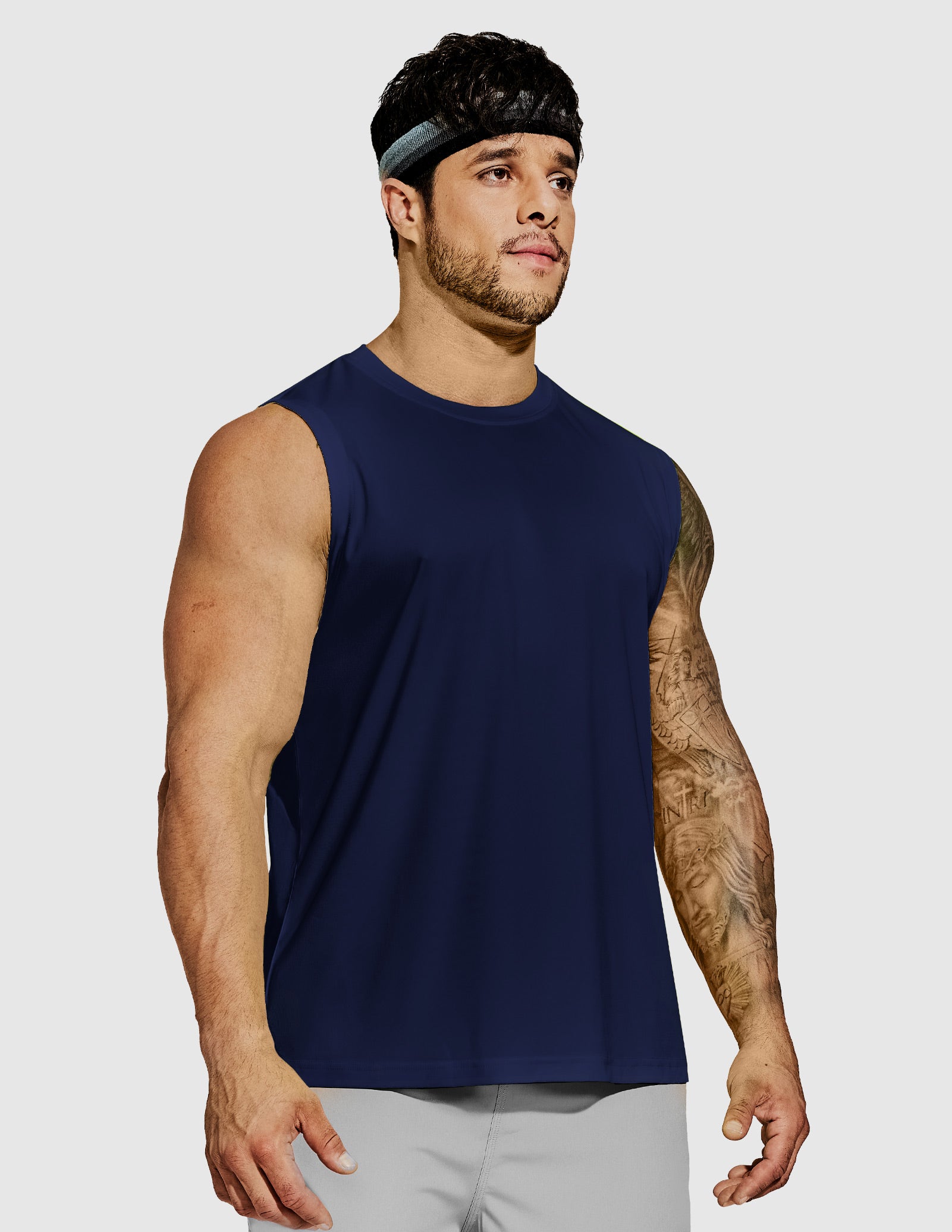 MIER Men’s Workout Tank Top Quick Dry UPF 50+ Sleeveless Gym Running Training Tee Men's Tank Top