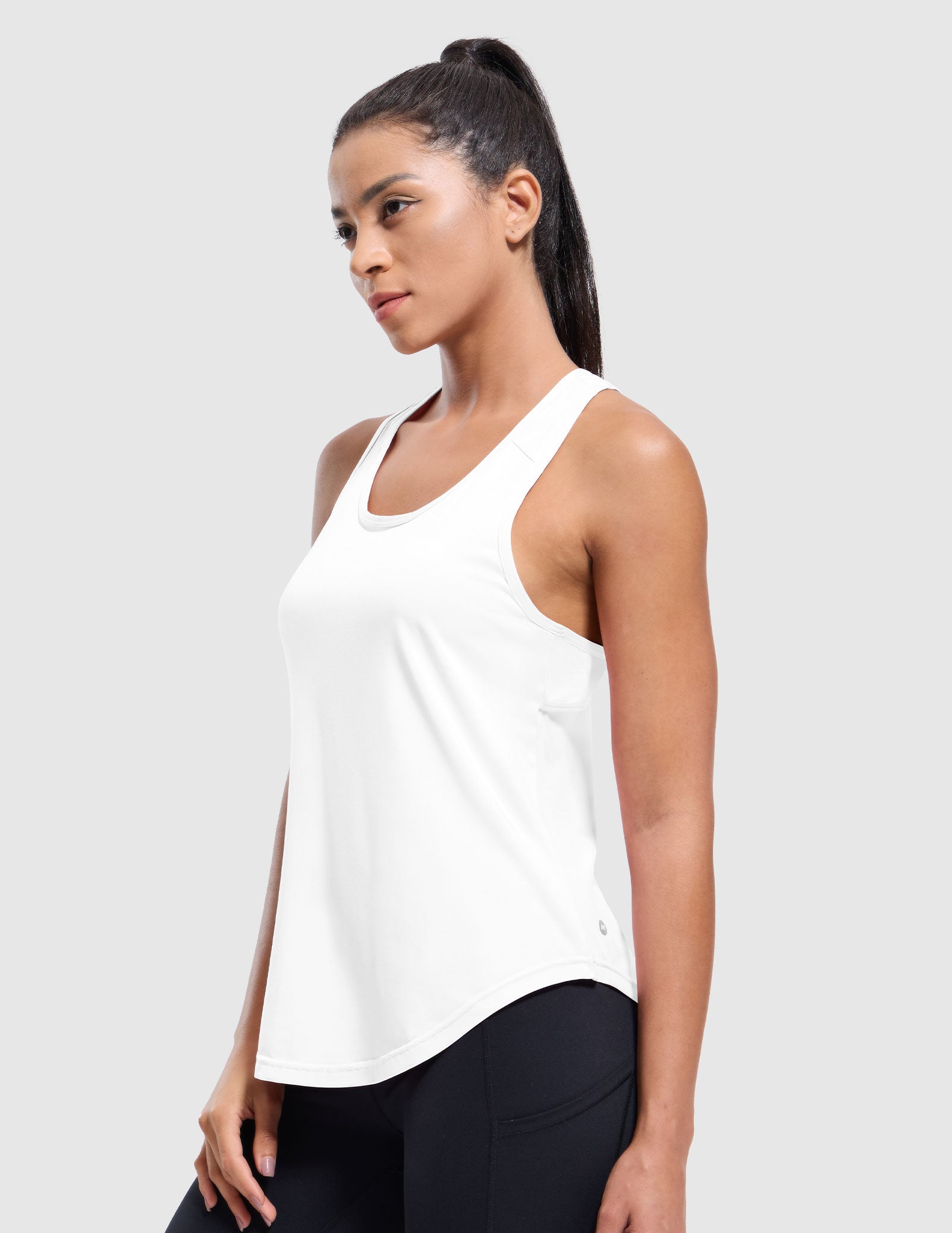 MIER Women's Sleeveless Tank with Open Back Perfect for Yoga and Running Women Tank Top