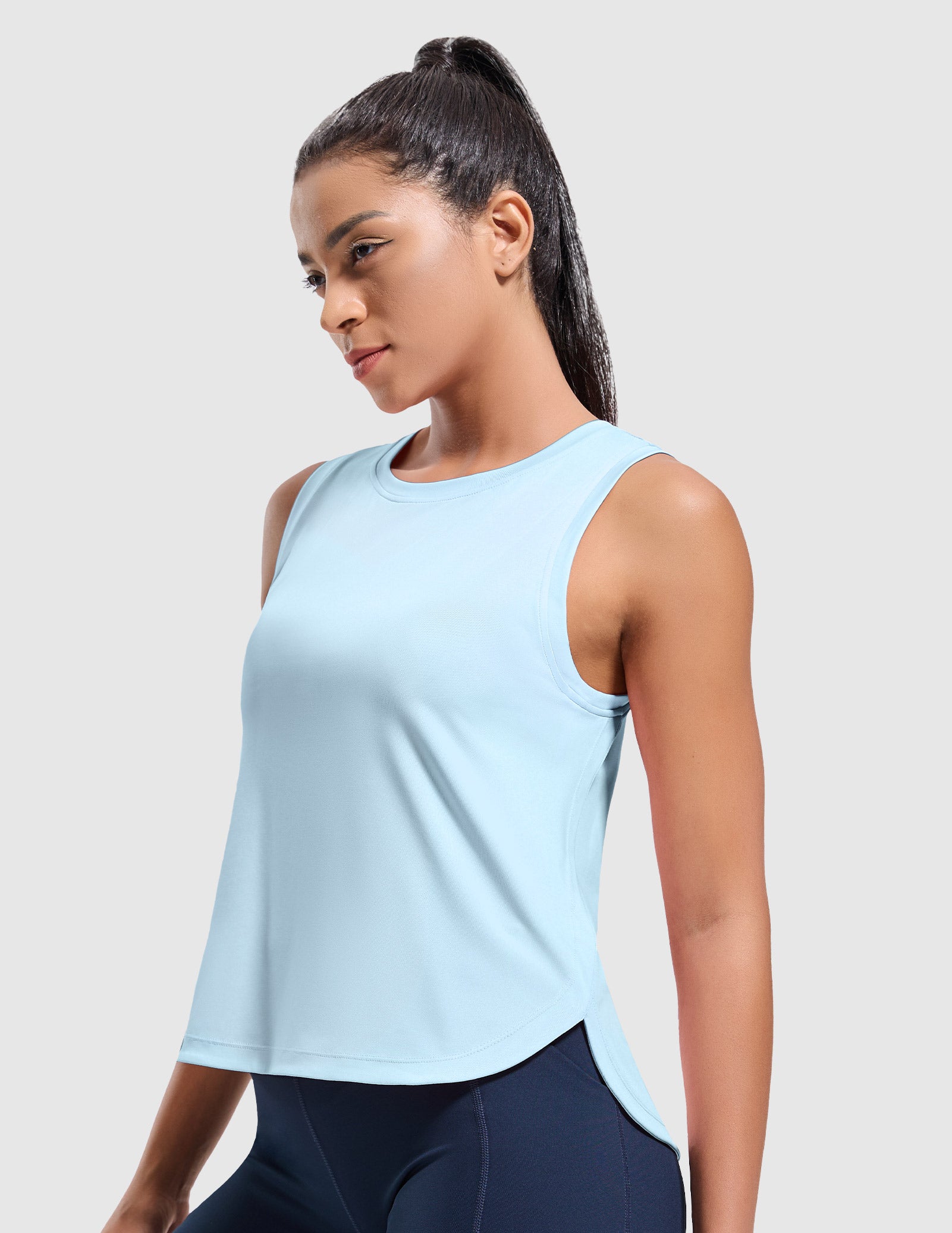 MIER Athletic Running Tank with Side Slits Breathable and Durable Women Tank Top